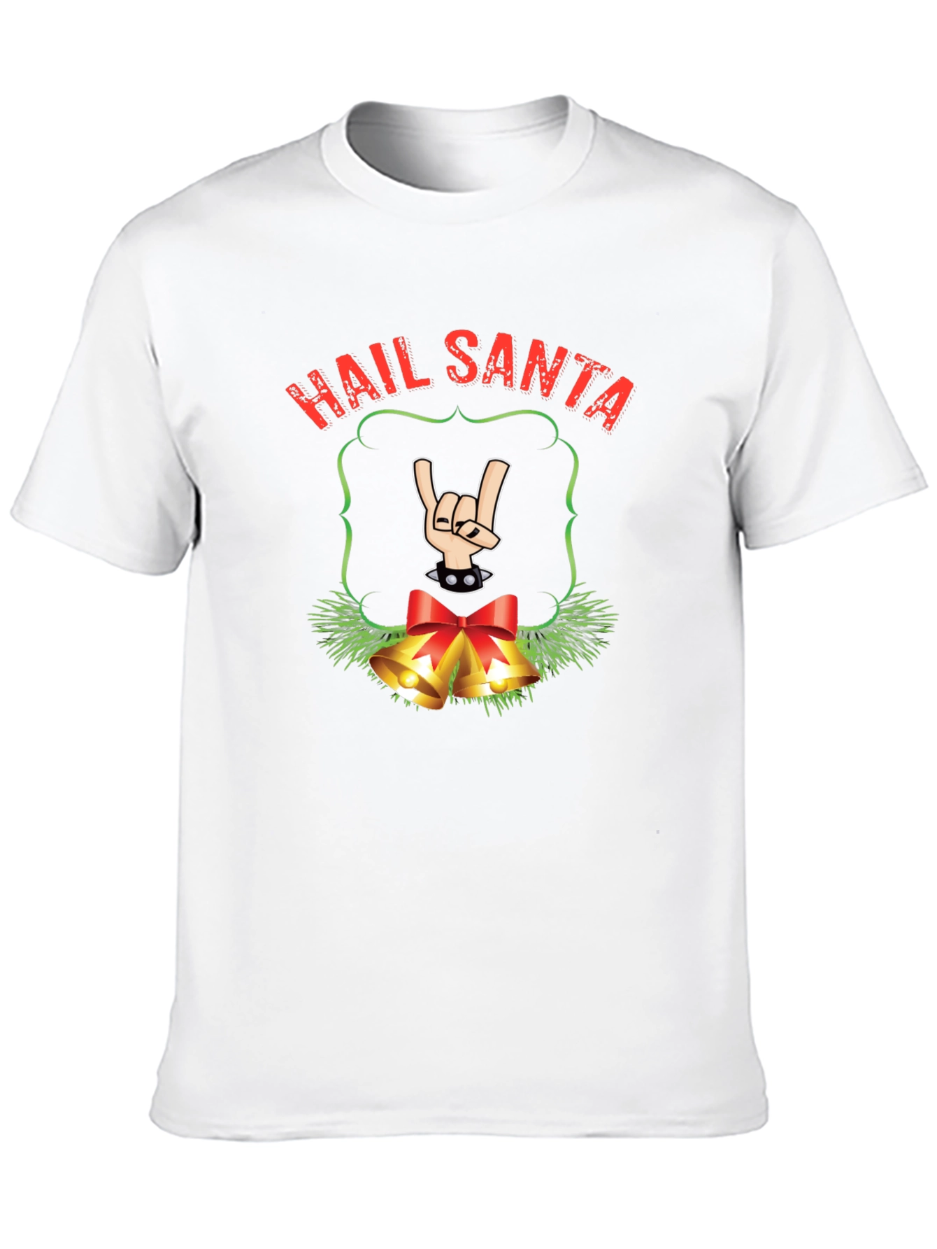 Hail Santa Rock n Roll Christmas T-Shirt