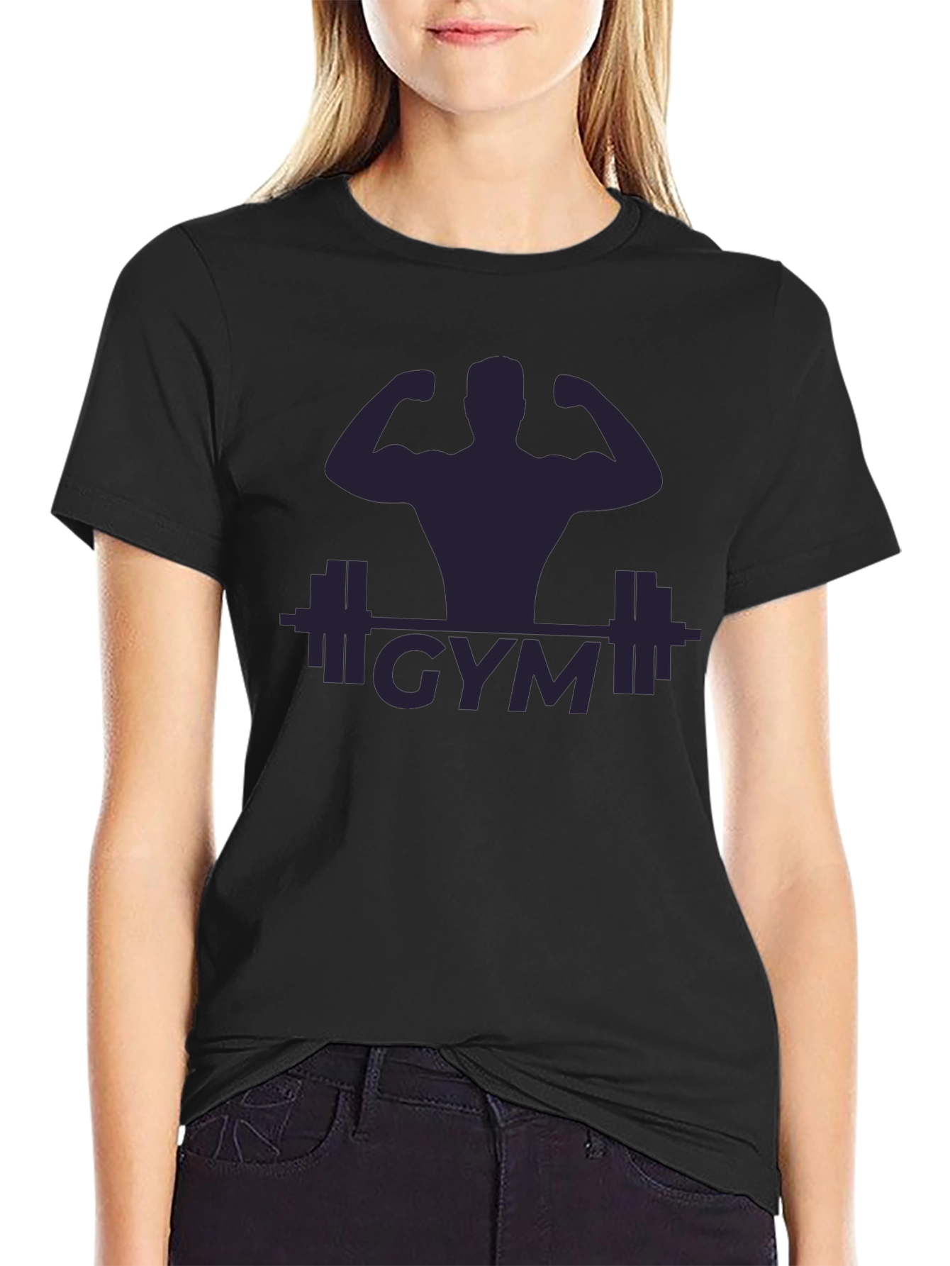 Mens Black Gym Graphic T-Shirt