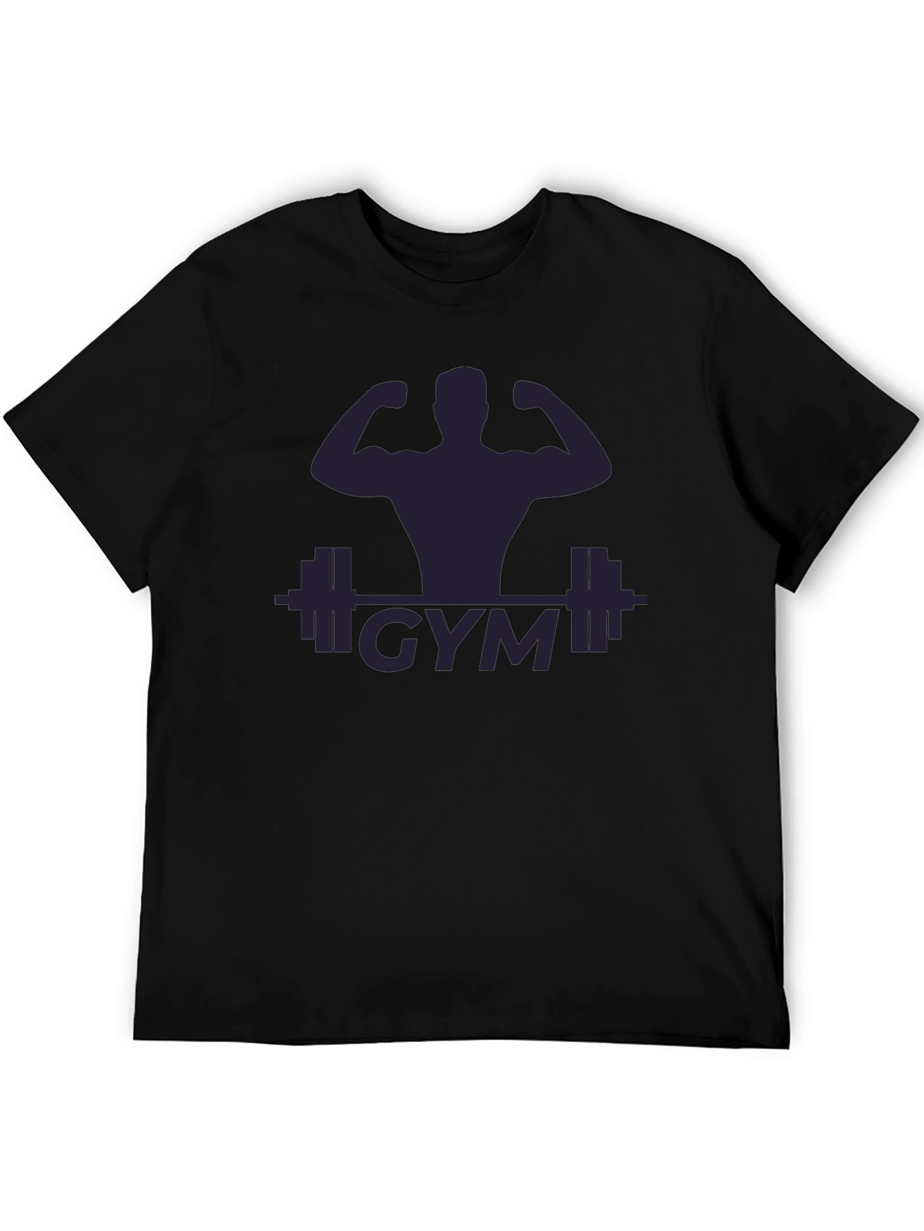 Mens Black Gym Graphic T-Shirt