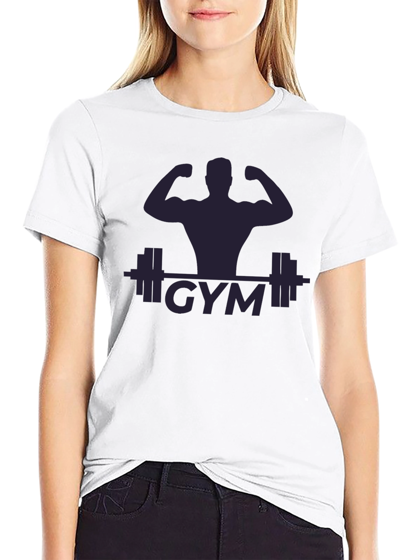 Mens Black Gym Graphic T-Shirt