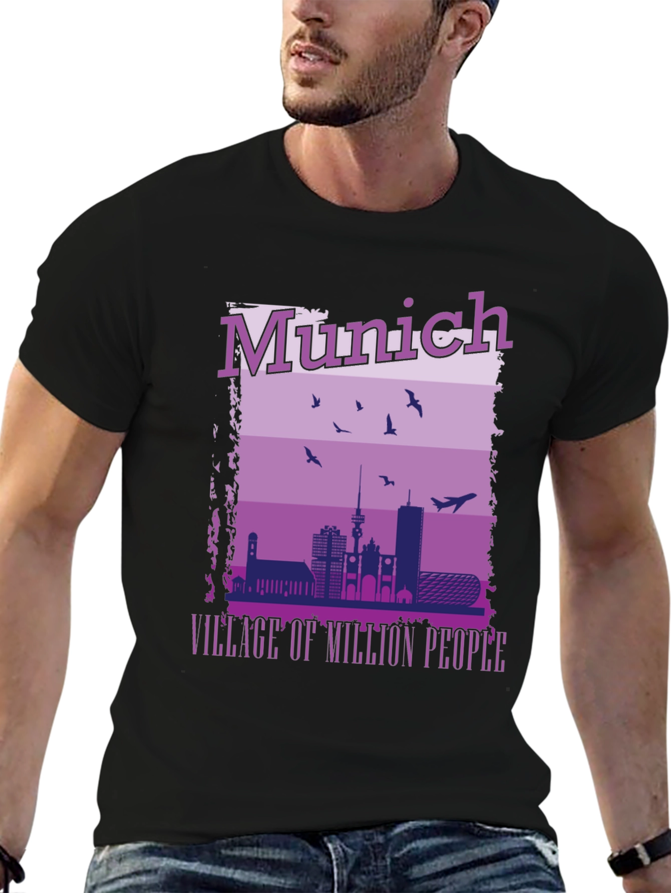 Munich Cityscape T-Shirt - Village of Million People
