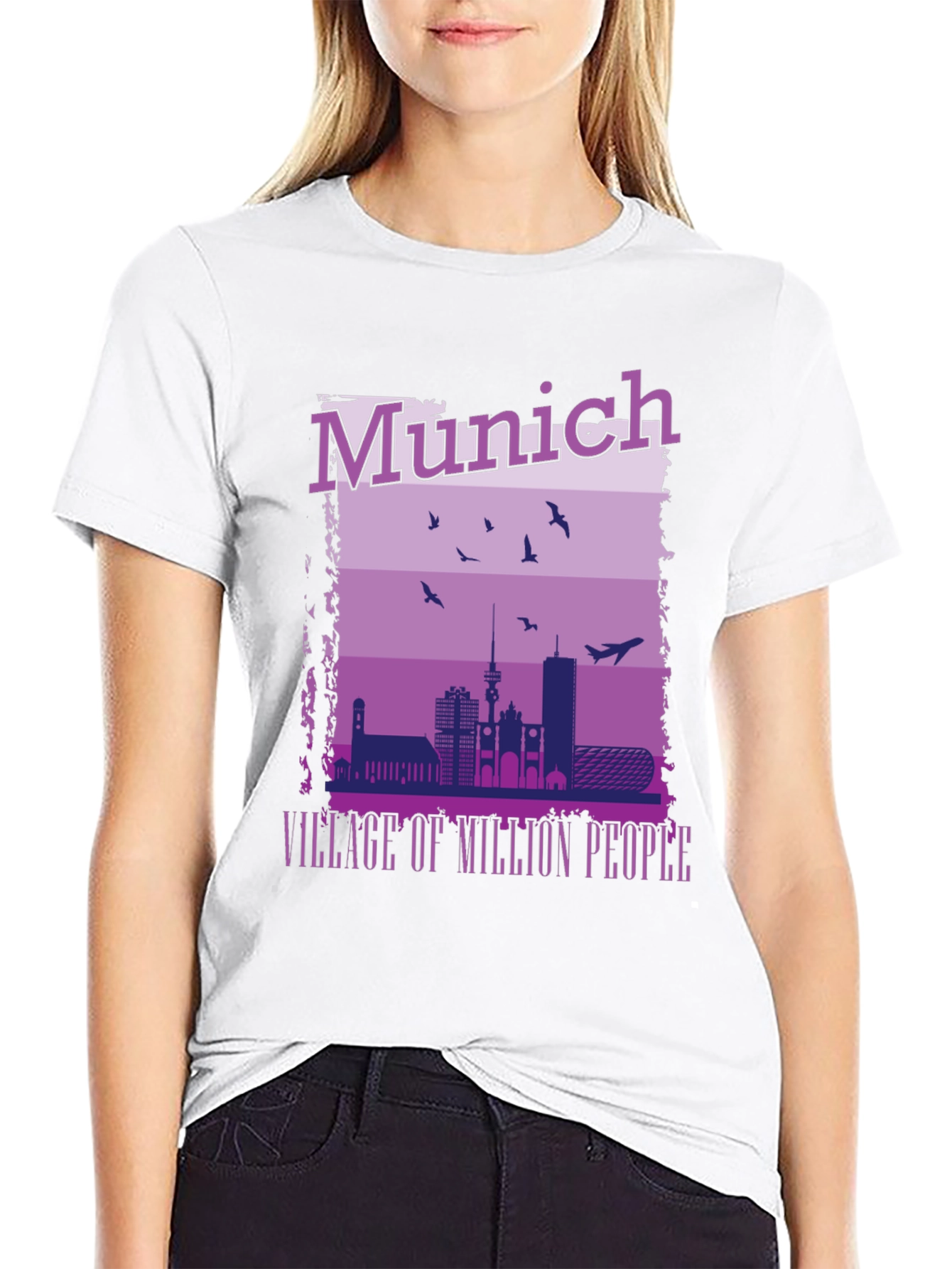Munich Cityscape T-Shirt - Village of Million People