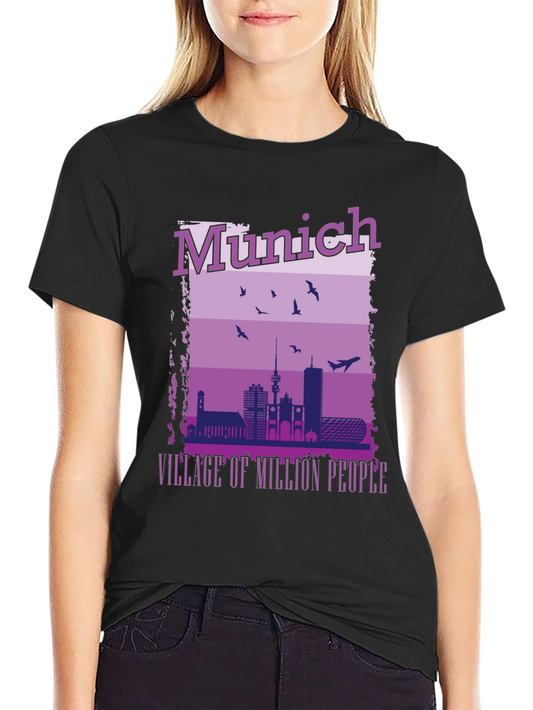 Munich Cityscape T-Shirt - Village of Million People