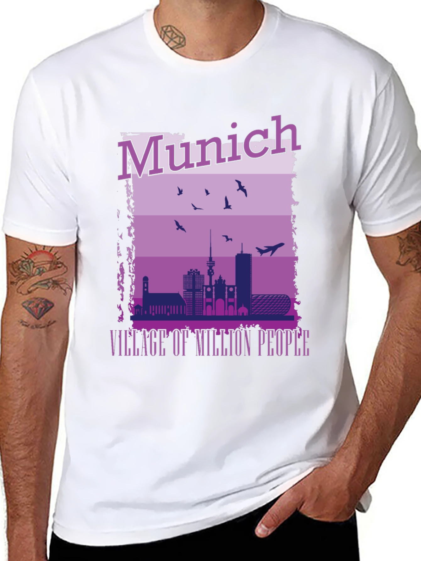 Munich Cityscape T-Shirt - Village of Million People