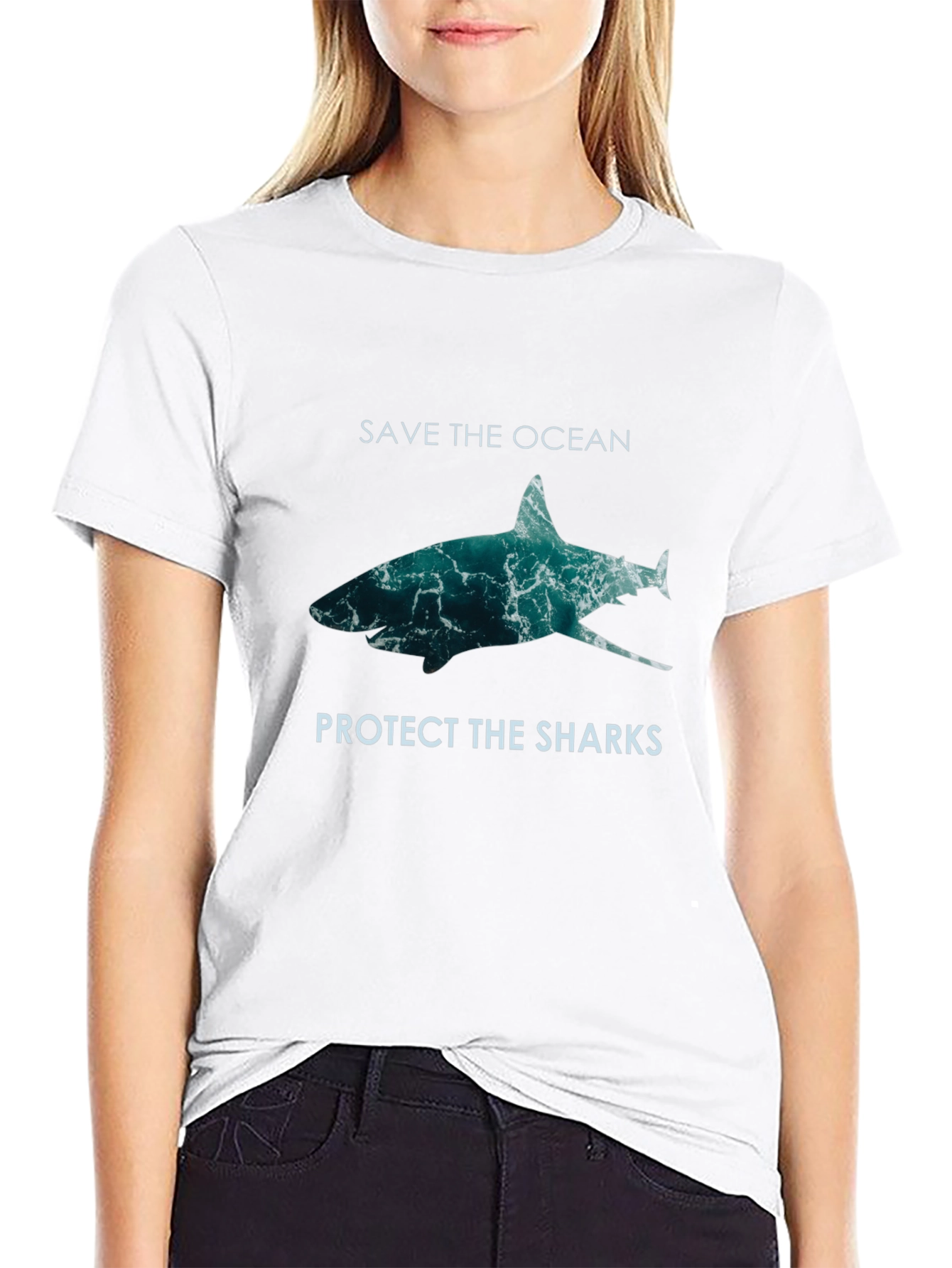 Save the Ocean Protect Sharks Graphic Tee