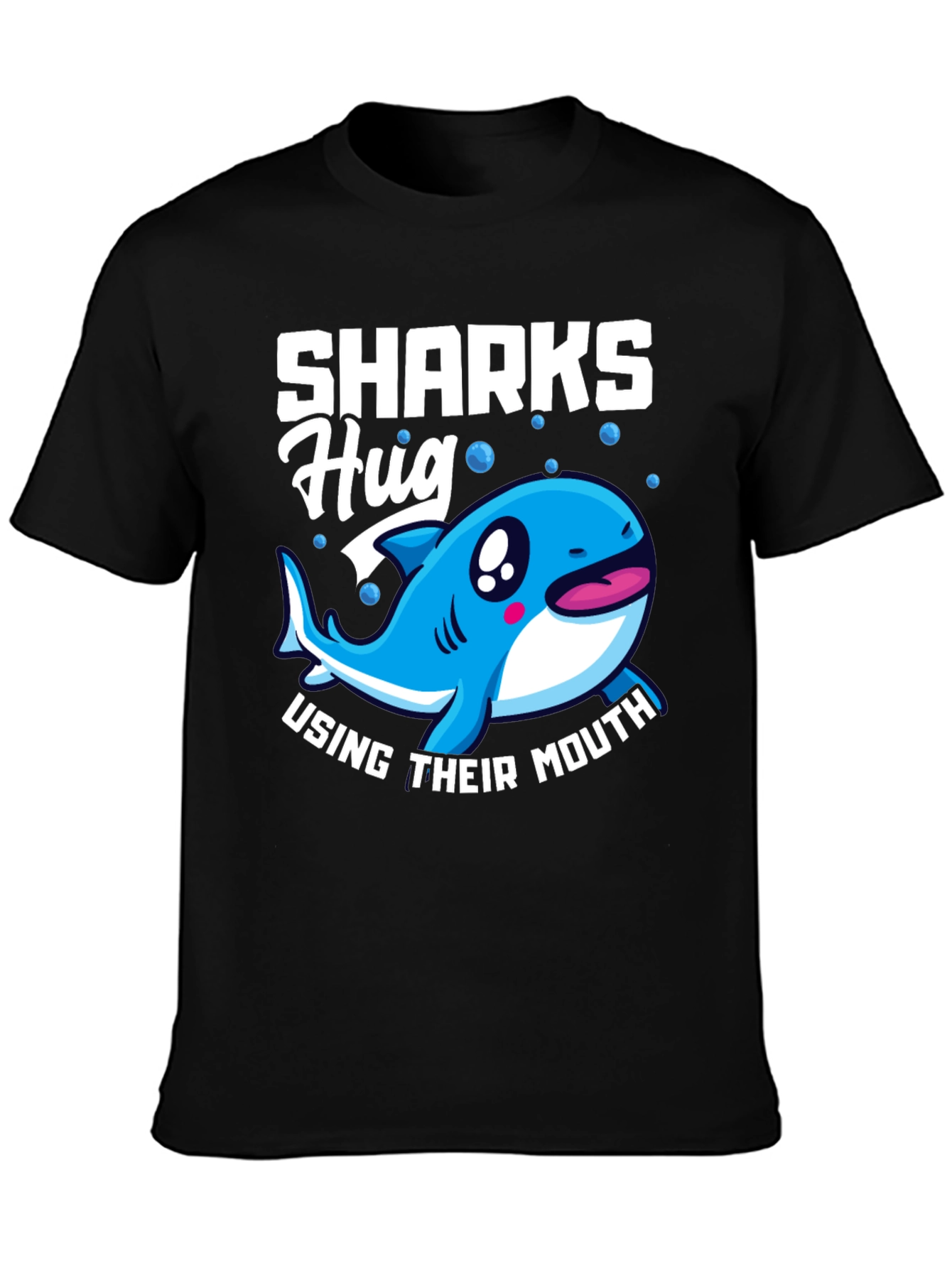 Sharks Hug with Their Mouth T-Shirt Funny Animal Tee