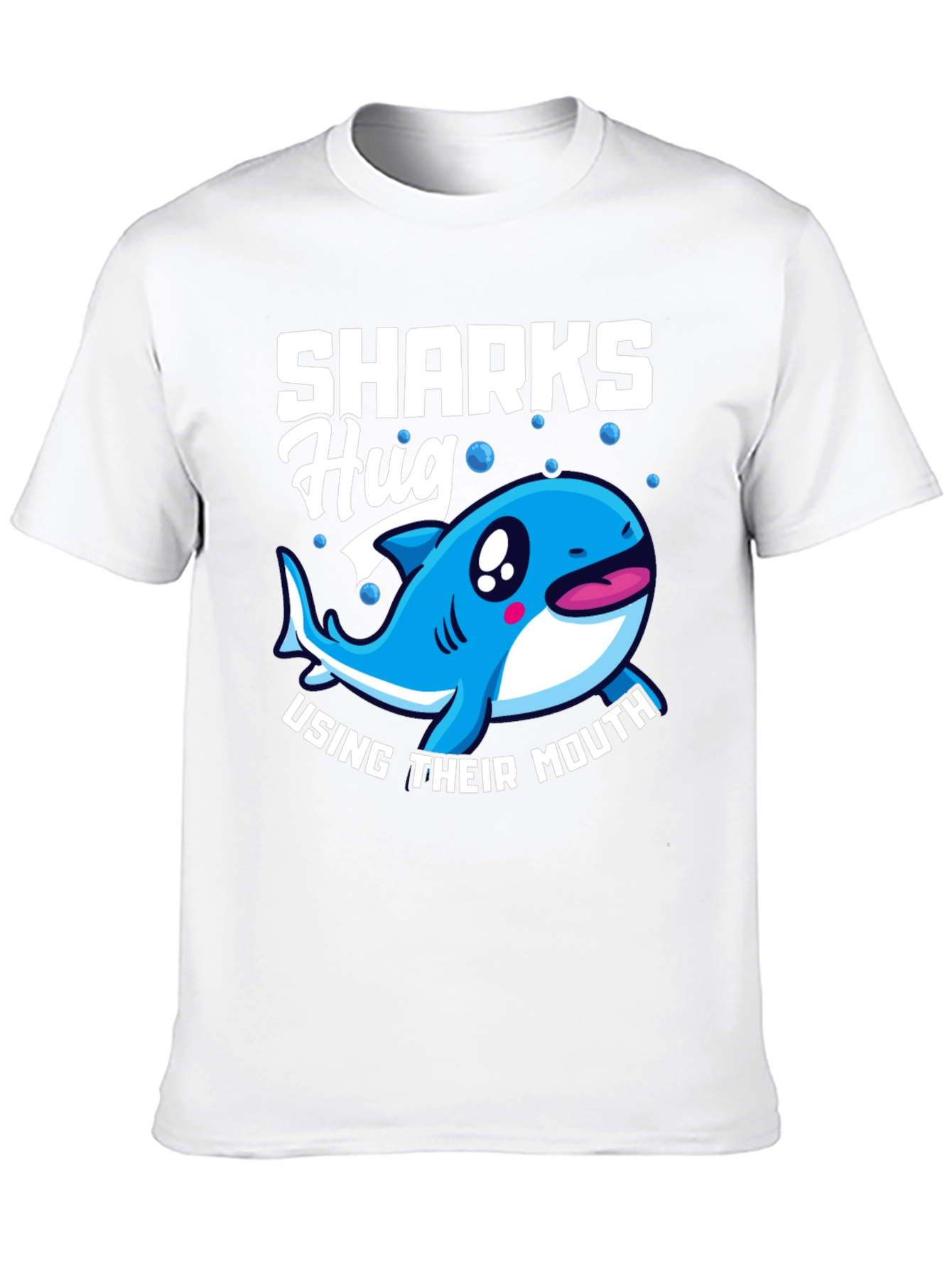 Sharks Hug with Their Mouth T-Shirt Funny Animal Tee