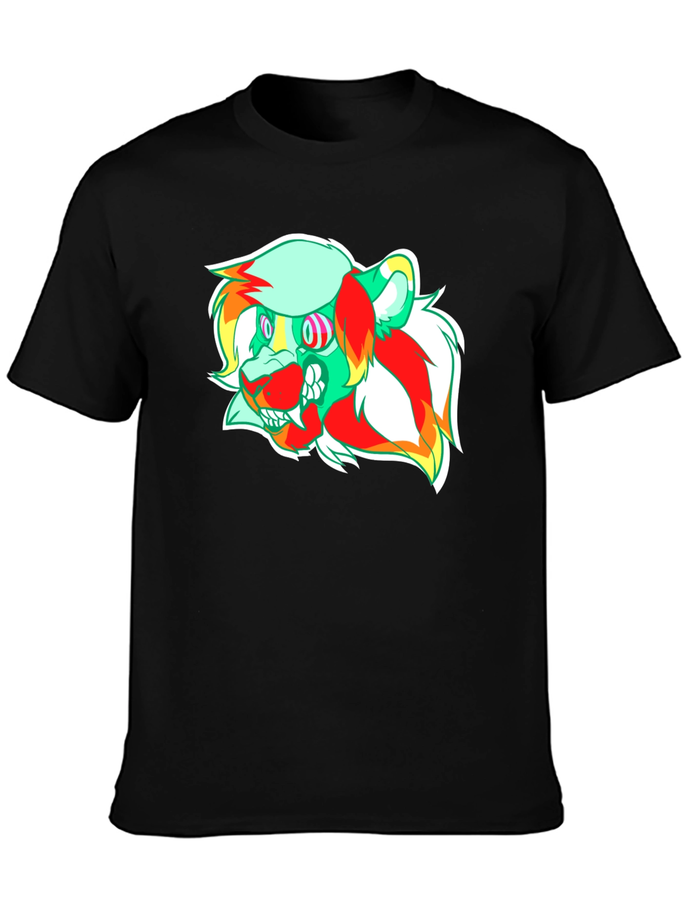 Psychedelic Lion Graphic Tee - Modern Comfort