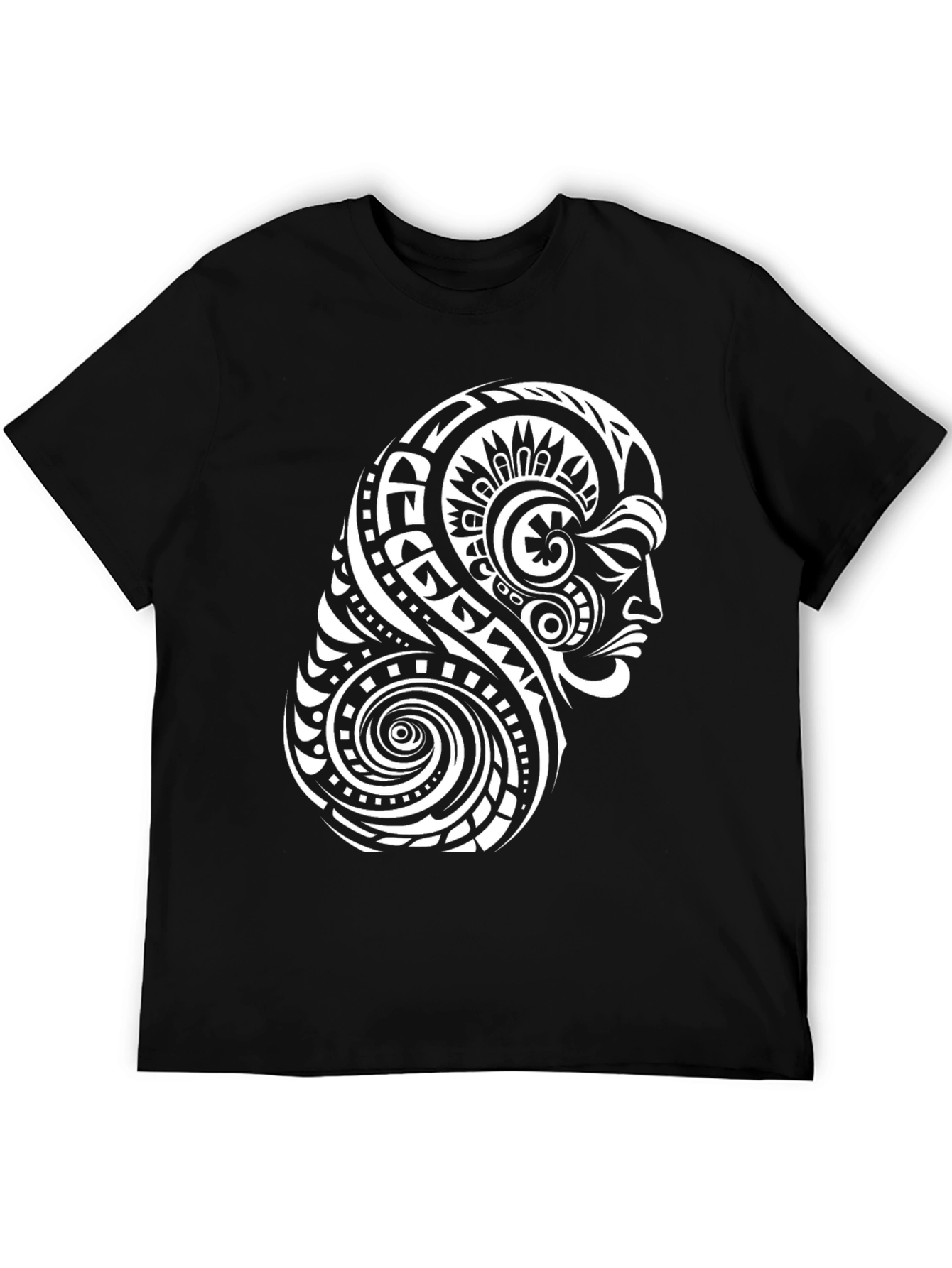 Tribal Tattoo Graphic Black T-Shirt