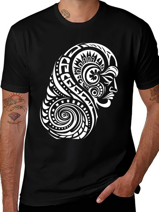 Tribal Tattoo Graphic Black T-Shirt