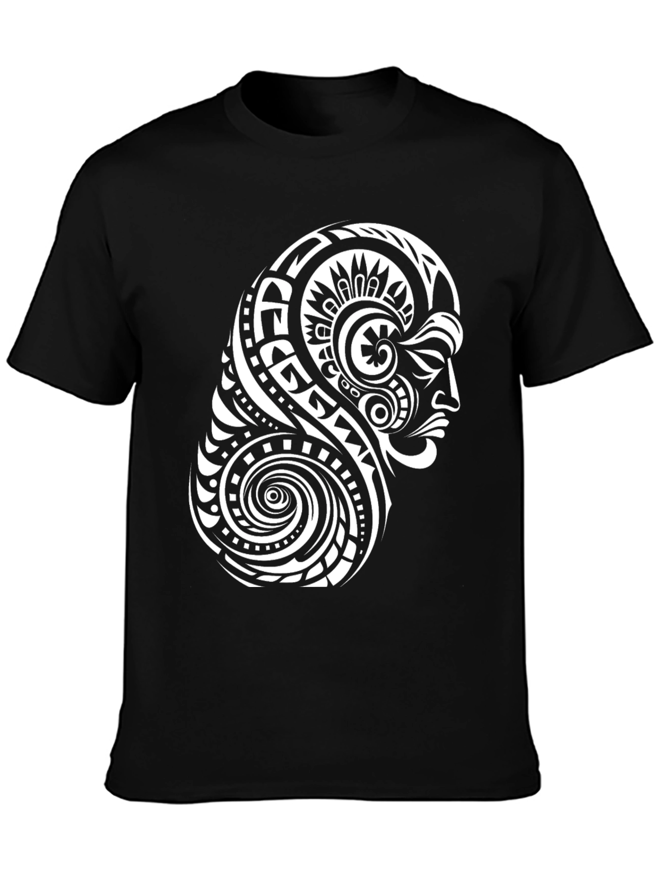 Tribal Tattoo Graphic Black T-Shirt