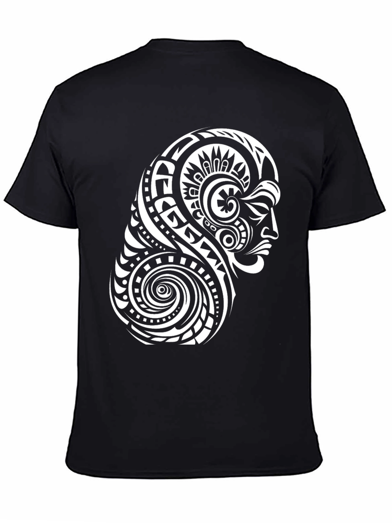 Tribal Tattoo Graphic Black T-Shirt