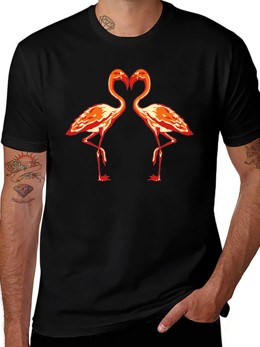 Flamingo Heart Graphic T-Shirt