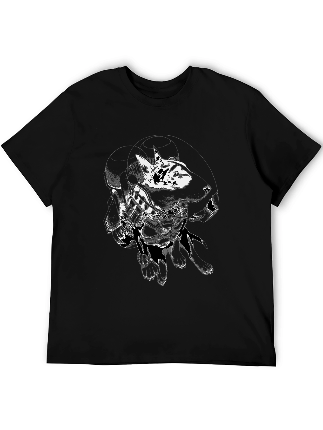 Abstract Graphic Black T-Shirt for Men