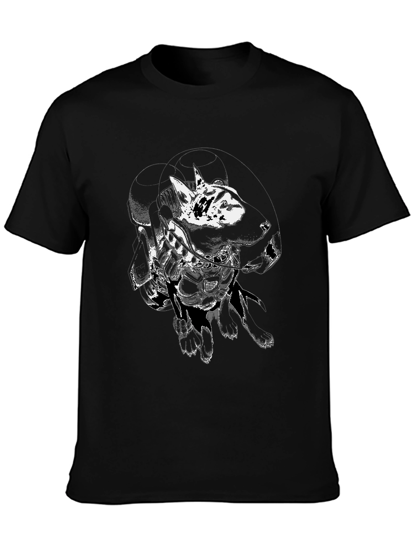 Abstract Graphic Black T-Shirt for Men
