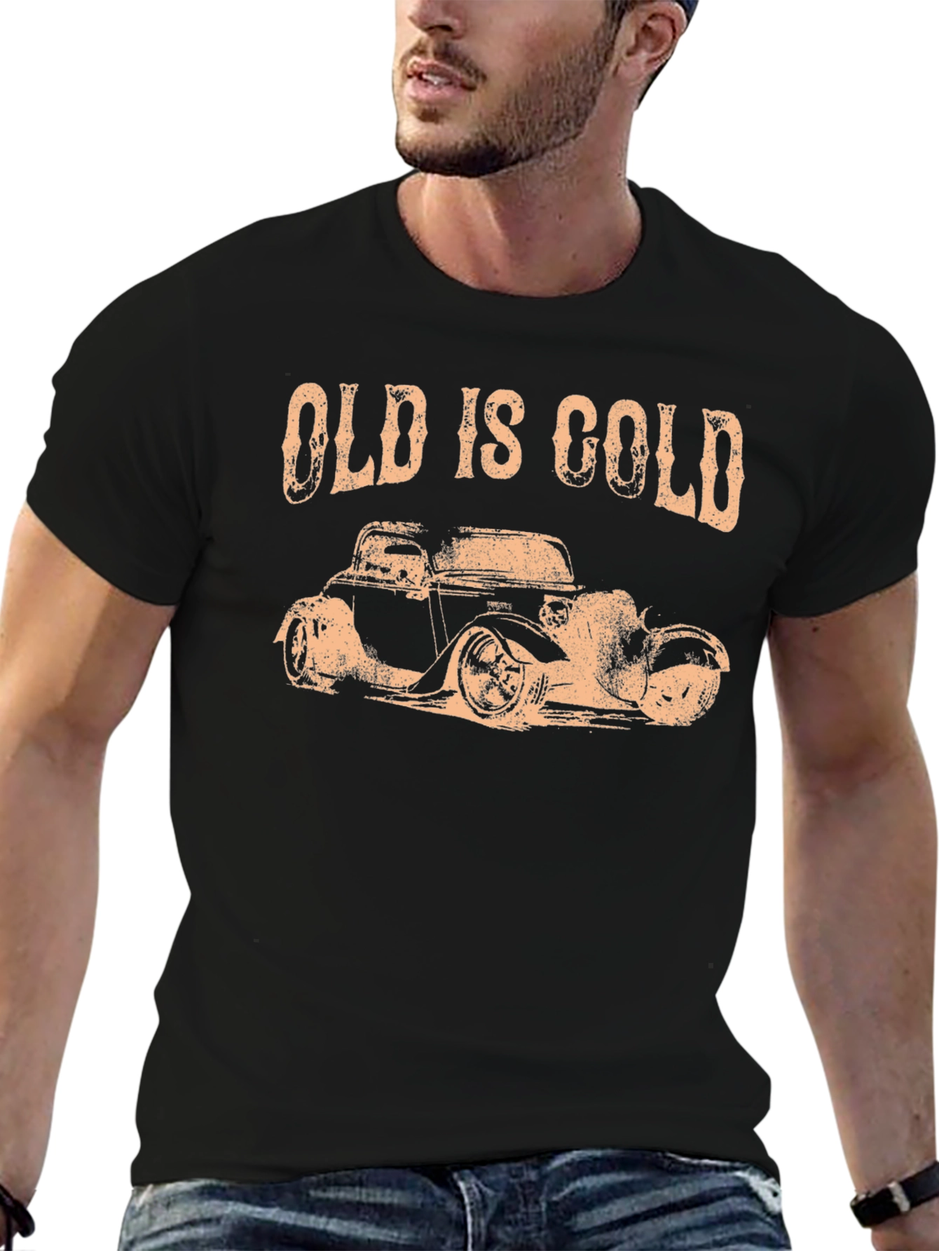 Old is Gold Black Hot Rod Graphic Tee