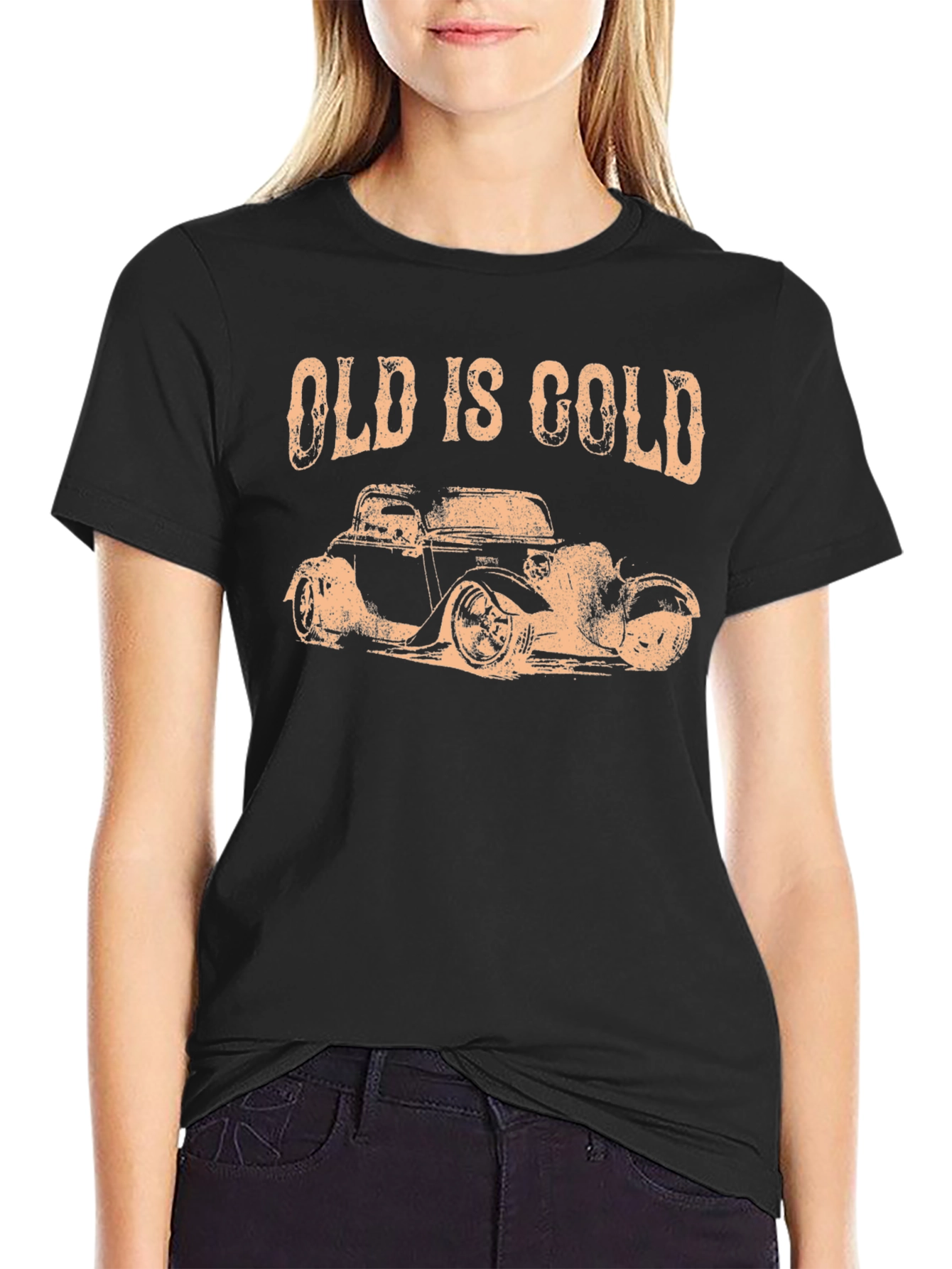 Old is Gold Black Hot Rod Graphic Tee