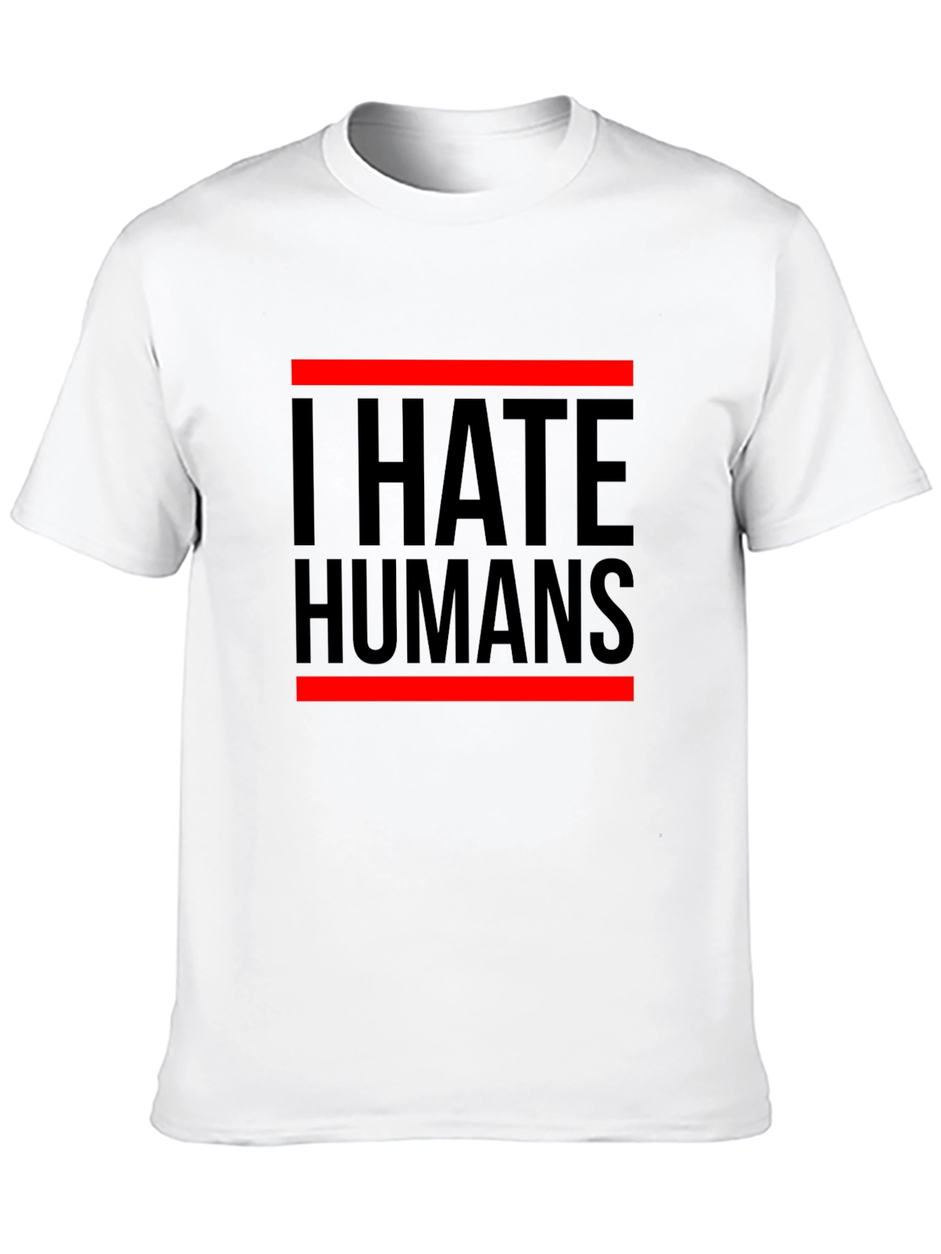 I Hate Humans Graphic Tee - Black Cotton