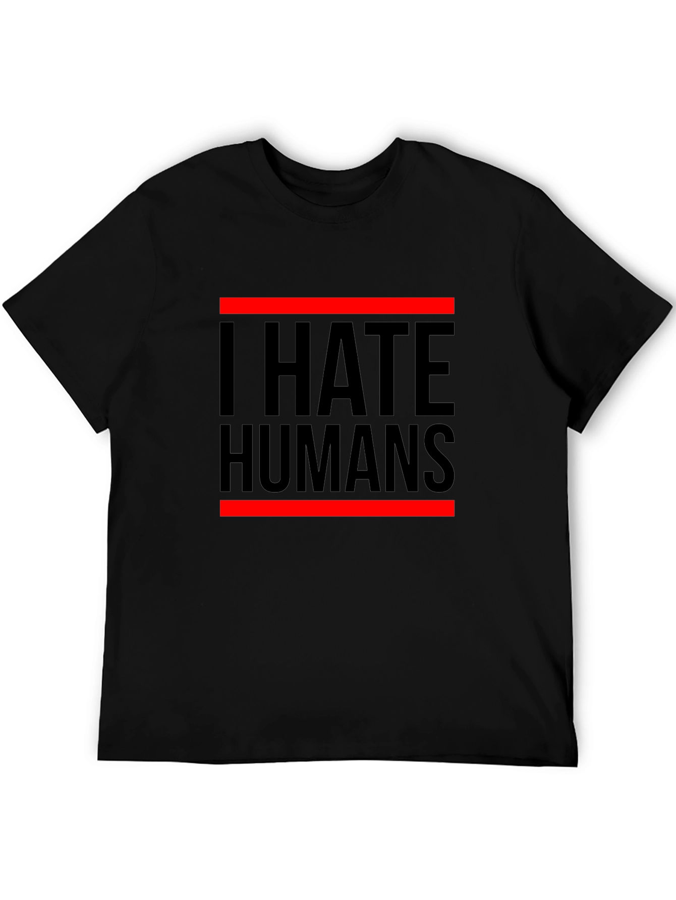 I Hate Humans Graphic Tee - Black Cotton