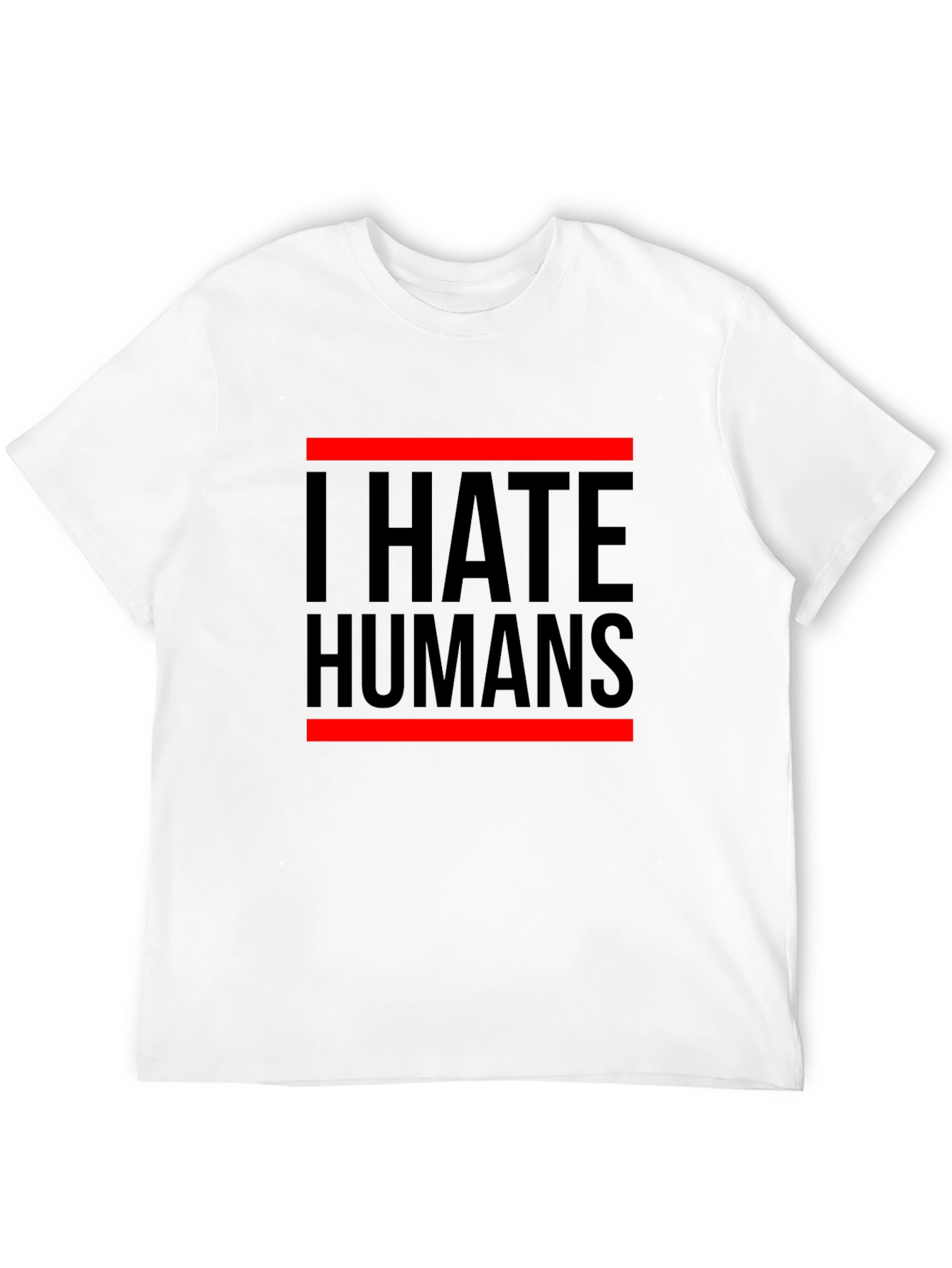 I Hate Humans Graphic Tee - Black Cotton