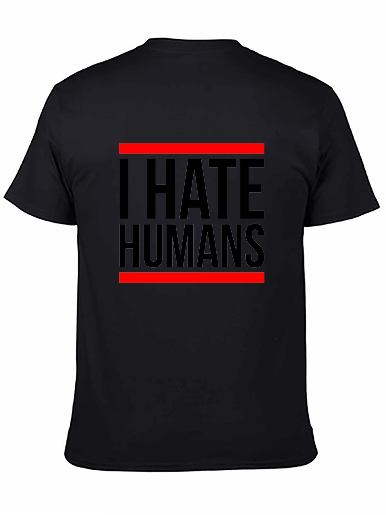 I Hate Humans Graphic Tee - Black Cotton