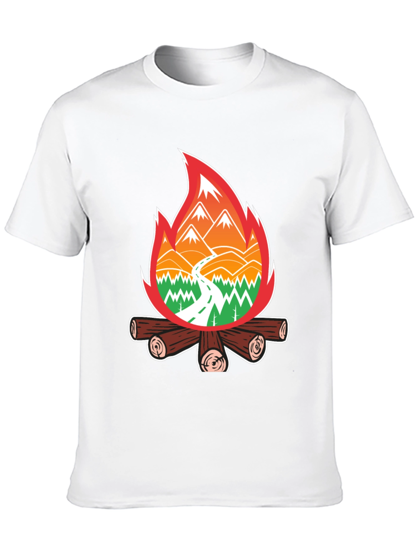 Campfire Scene Graphic Tee - Adventure Ready!