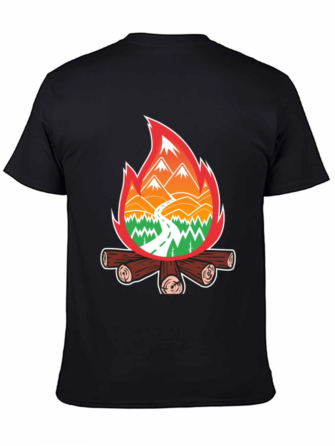 Campfire Scene Graphic Tee - Adventure Ready!