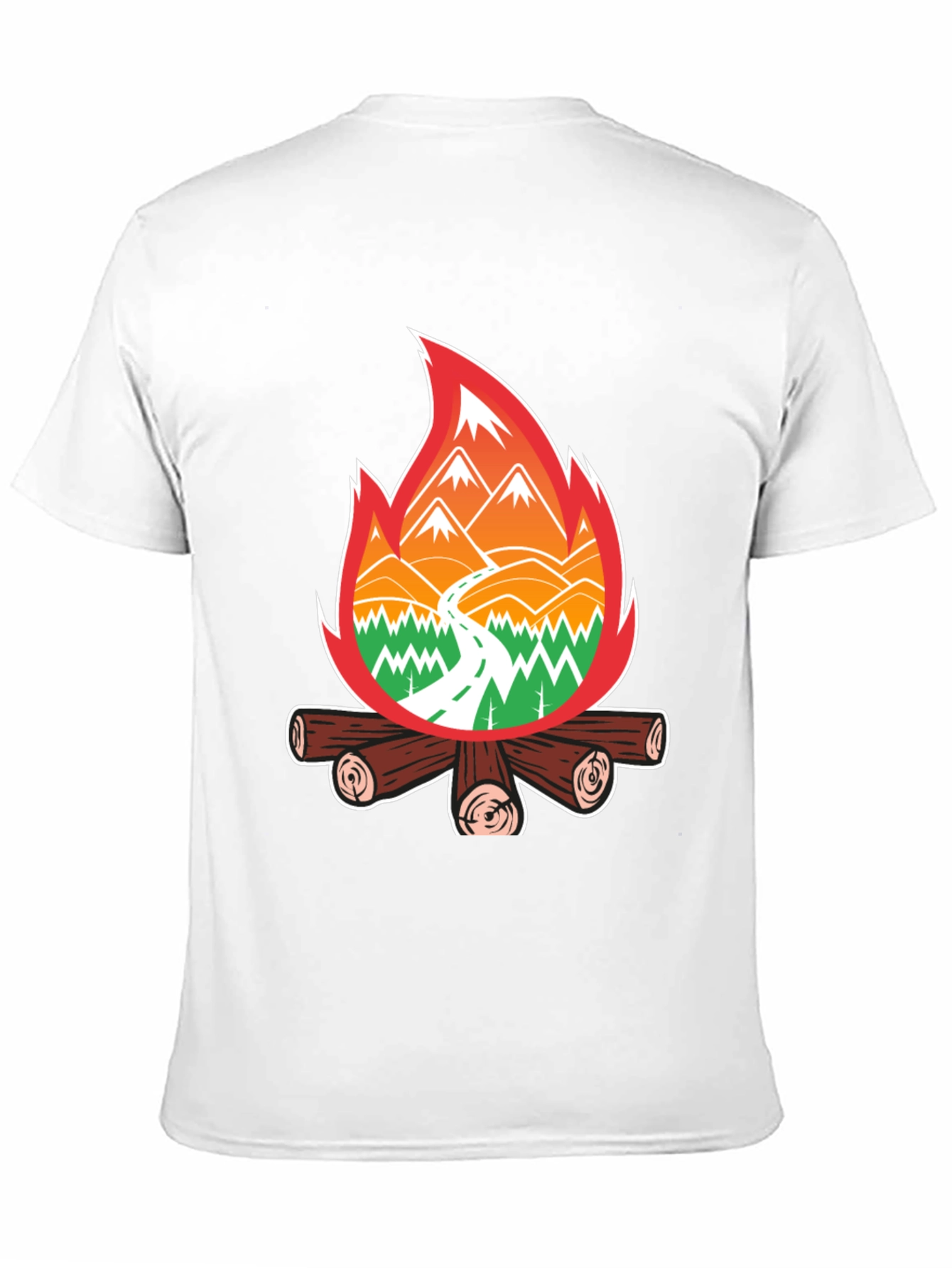 Campfire Scene Graphic Tee - Adventure Ready!