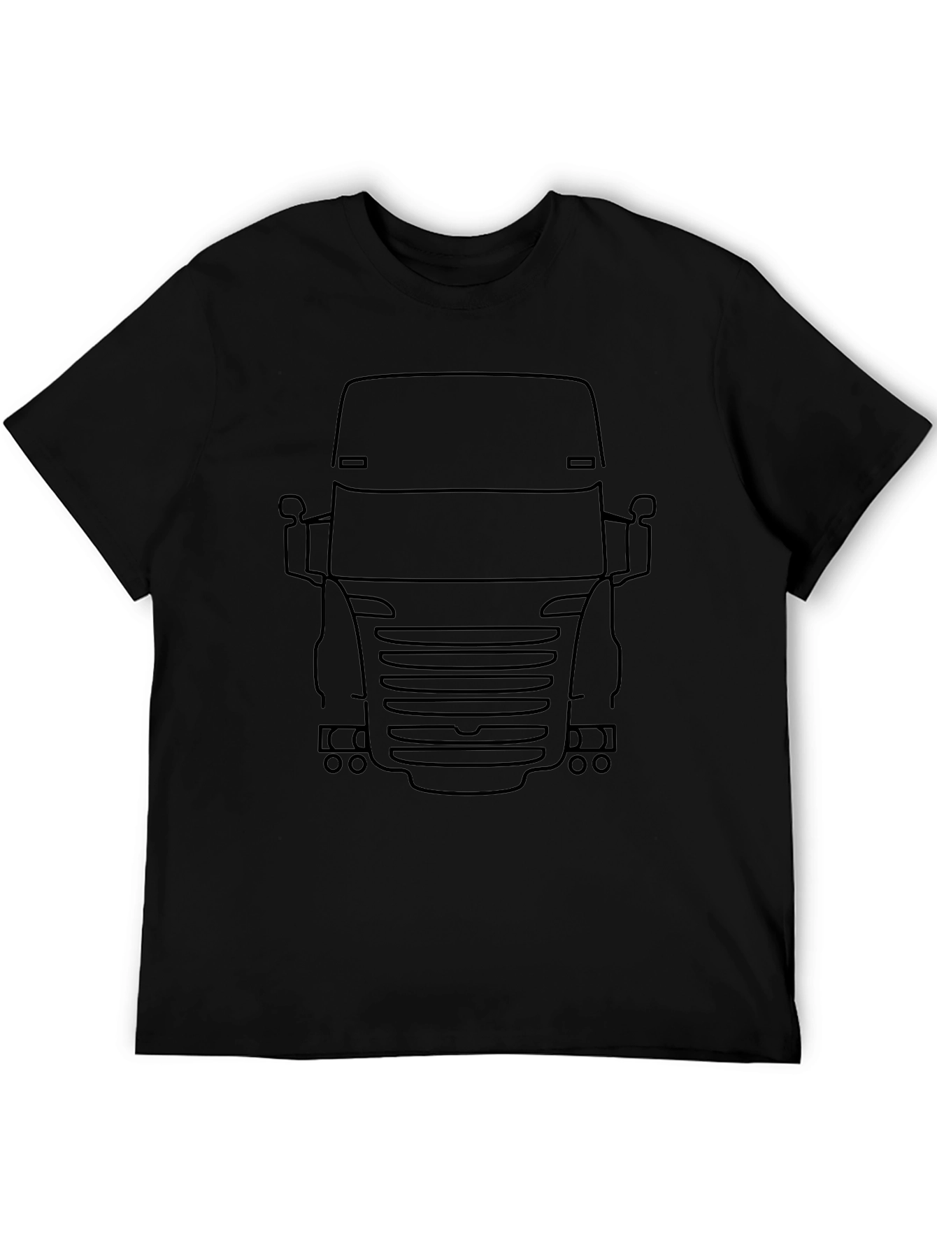 Truck Outline Graphic Black T-Shirt
