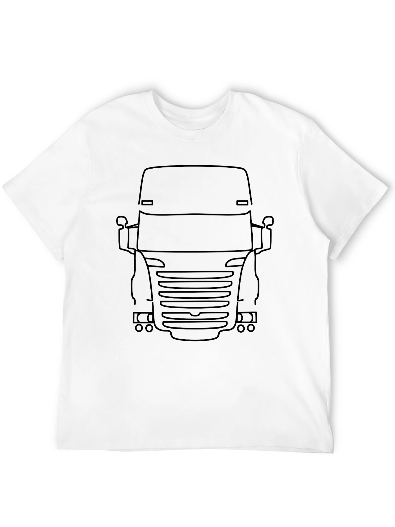 Truck Outline Graphic Black T-Shirt