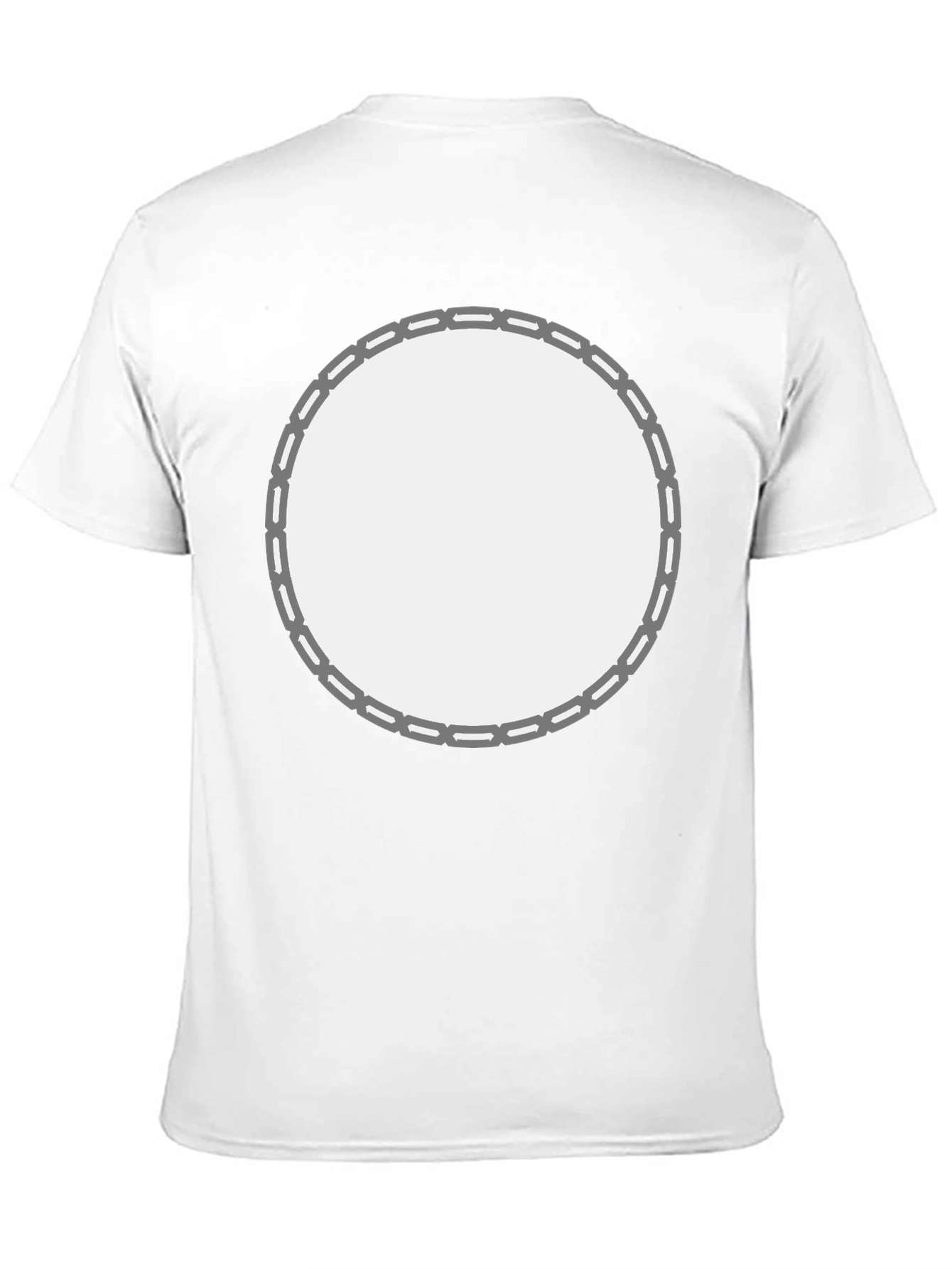 Black T-Shirt with Circular Design Space