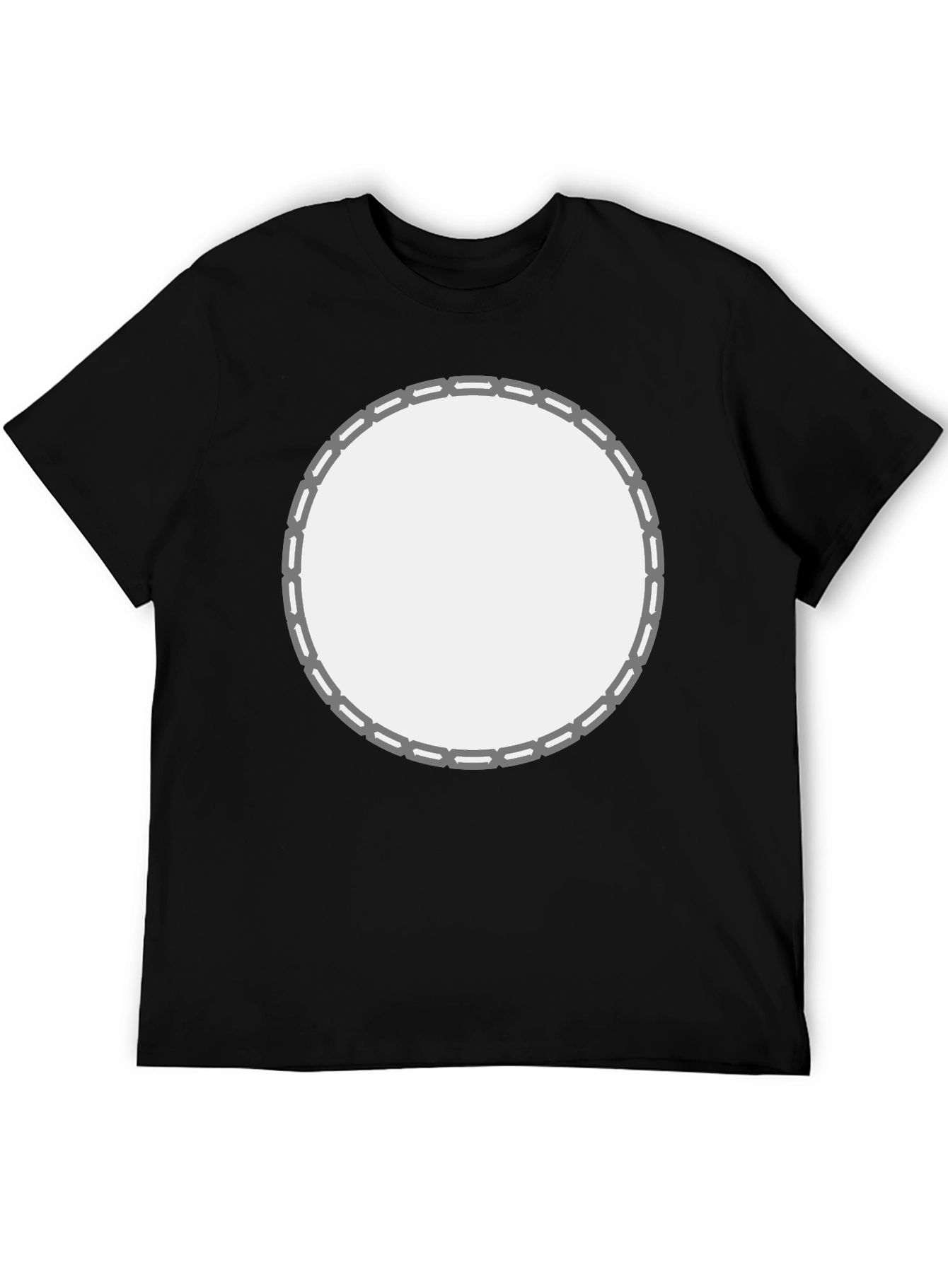Black T-Shirt with Circular Design Space