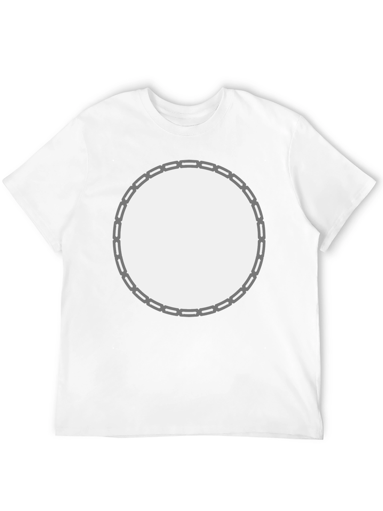 Black T-Shirt with Circular Design Space