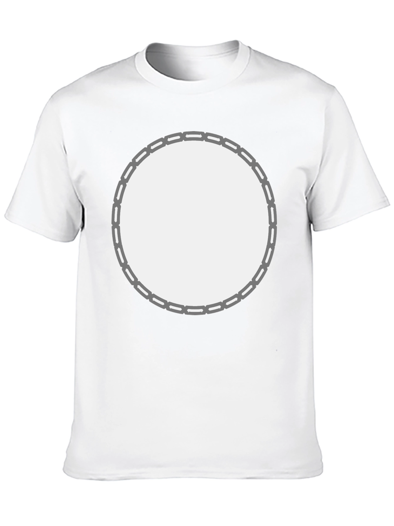 Black T-Shirt with Circular Design Space