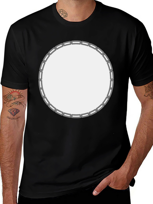 Black T-Shirt with Circular Design Space