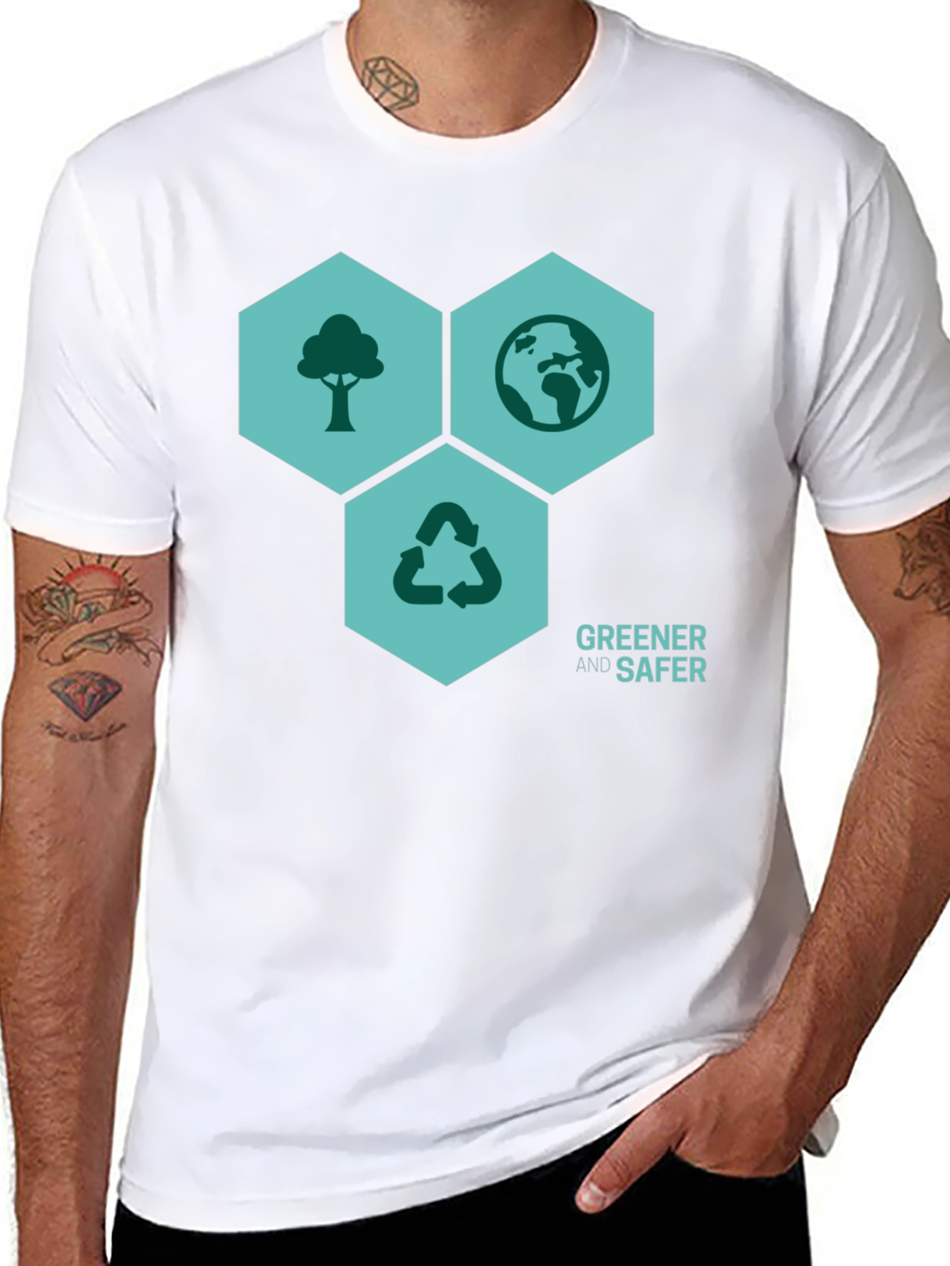 Eco-Friendly Greener & Safer Graphic T-Shirt