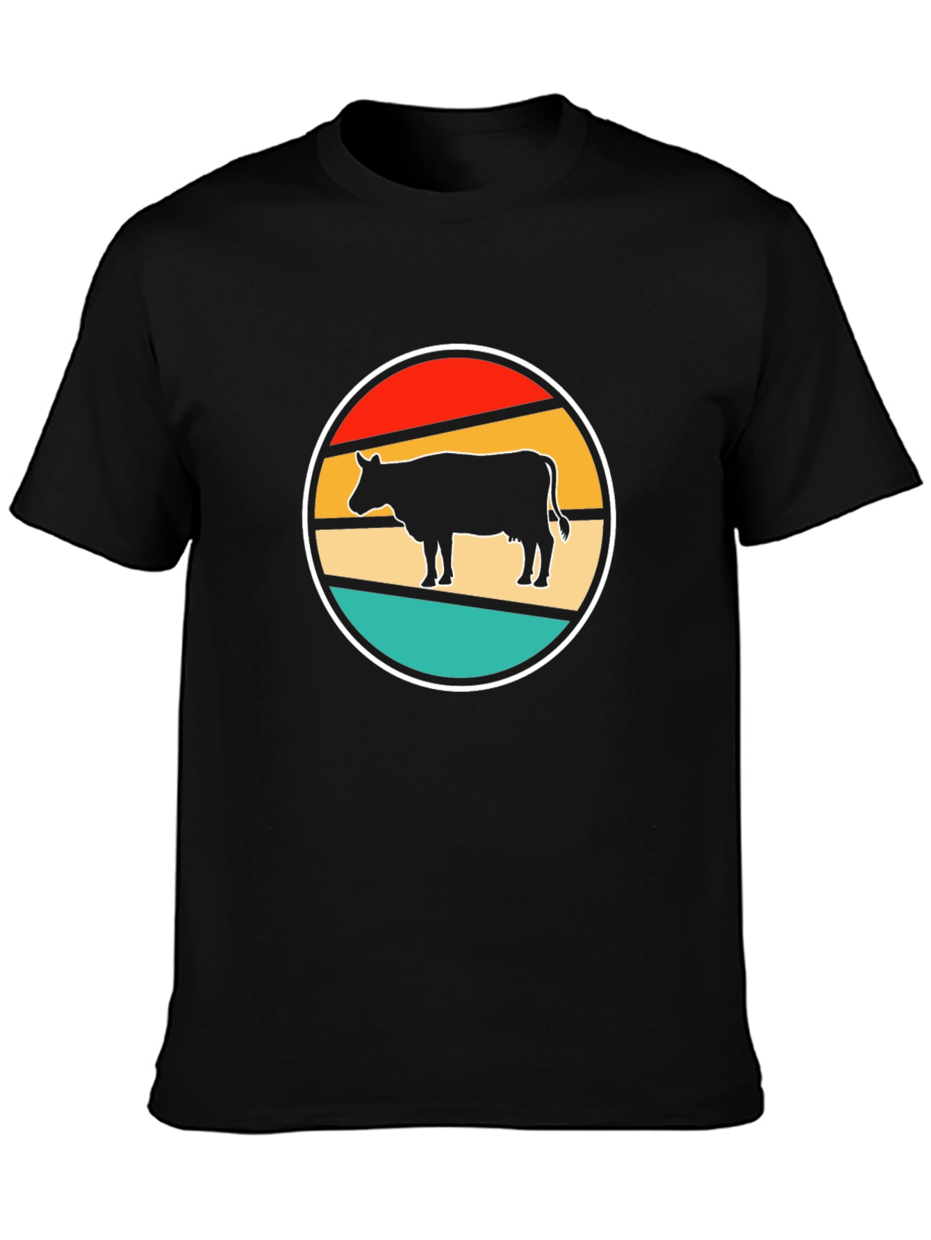 Retro Cow T-Shirt - Farm Animal Graphic Tee