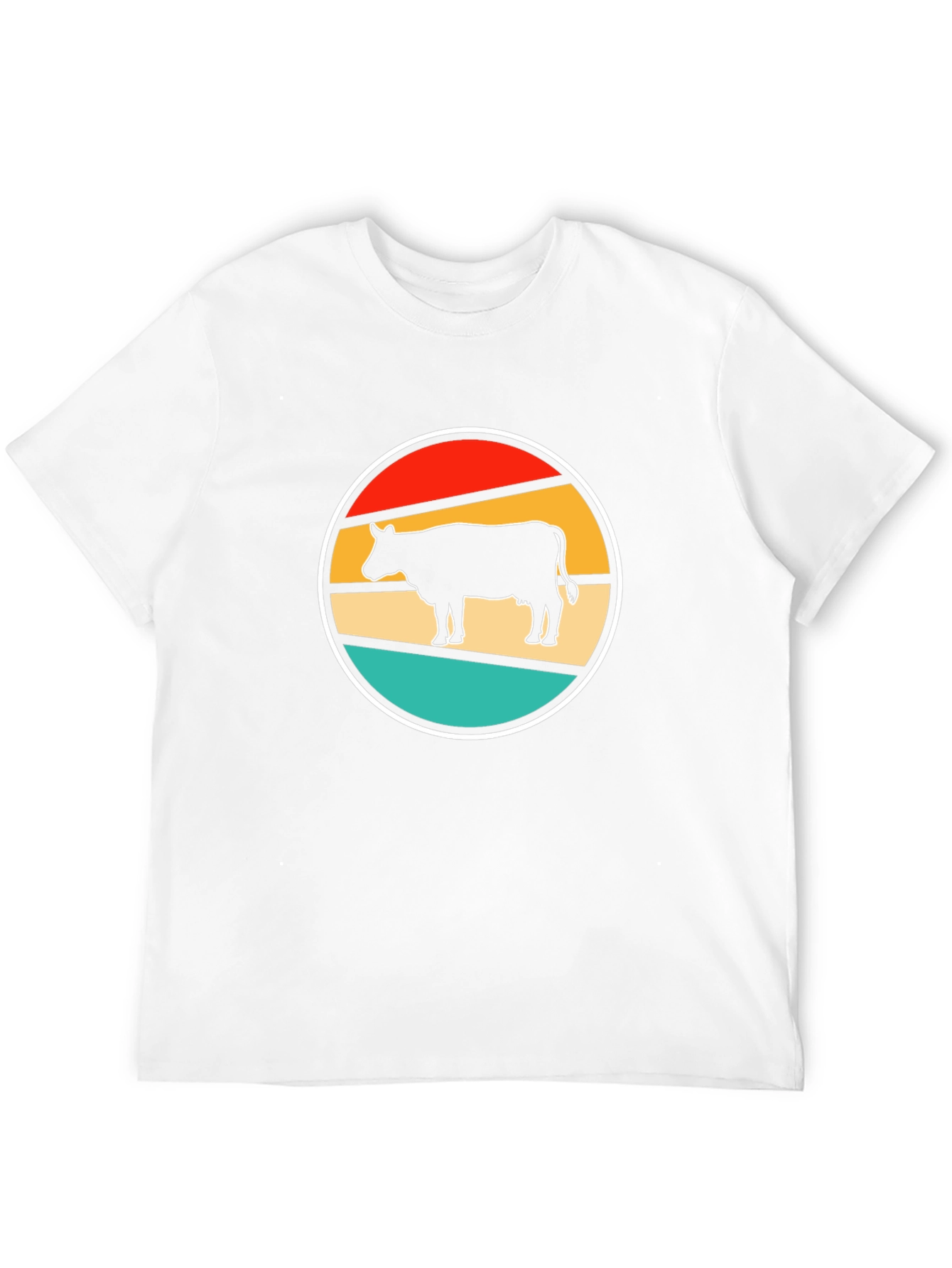 Retro Cow T-Shirt - Farm Animal Graphic Tee