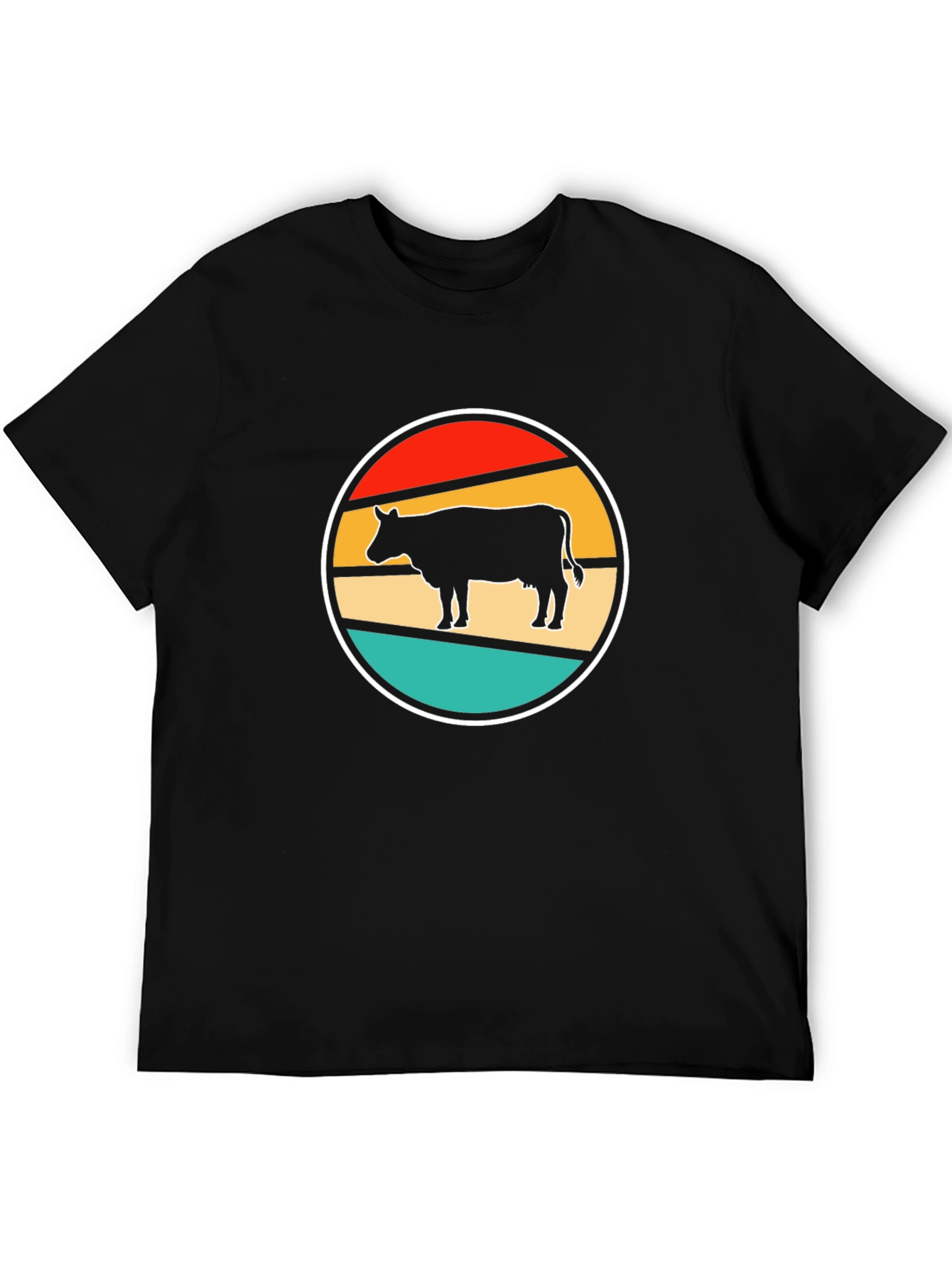 Retro Cow T-Shirt - Farm Animal Graphic Tee