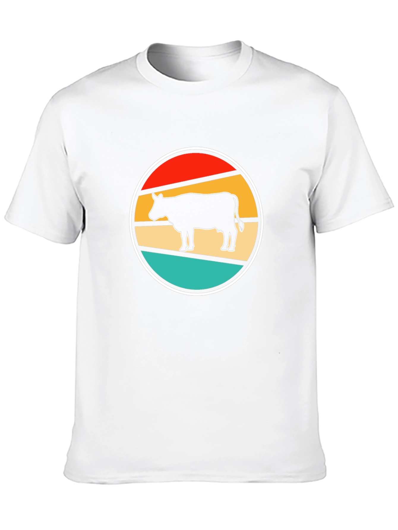 Retro Cow T-Shirt - Farm Animal Graphic Tee