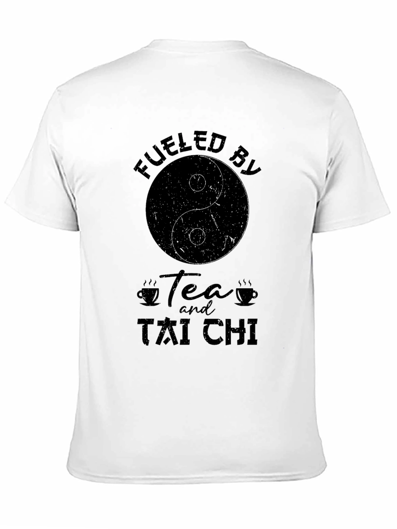 Fueled by Tea and Tai Chi Black T-Shirt