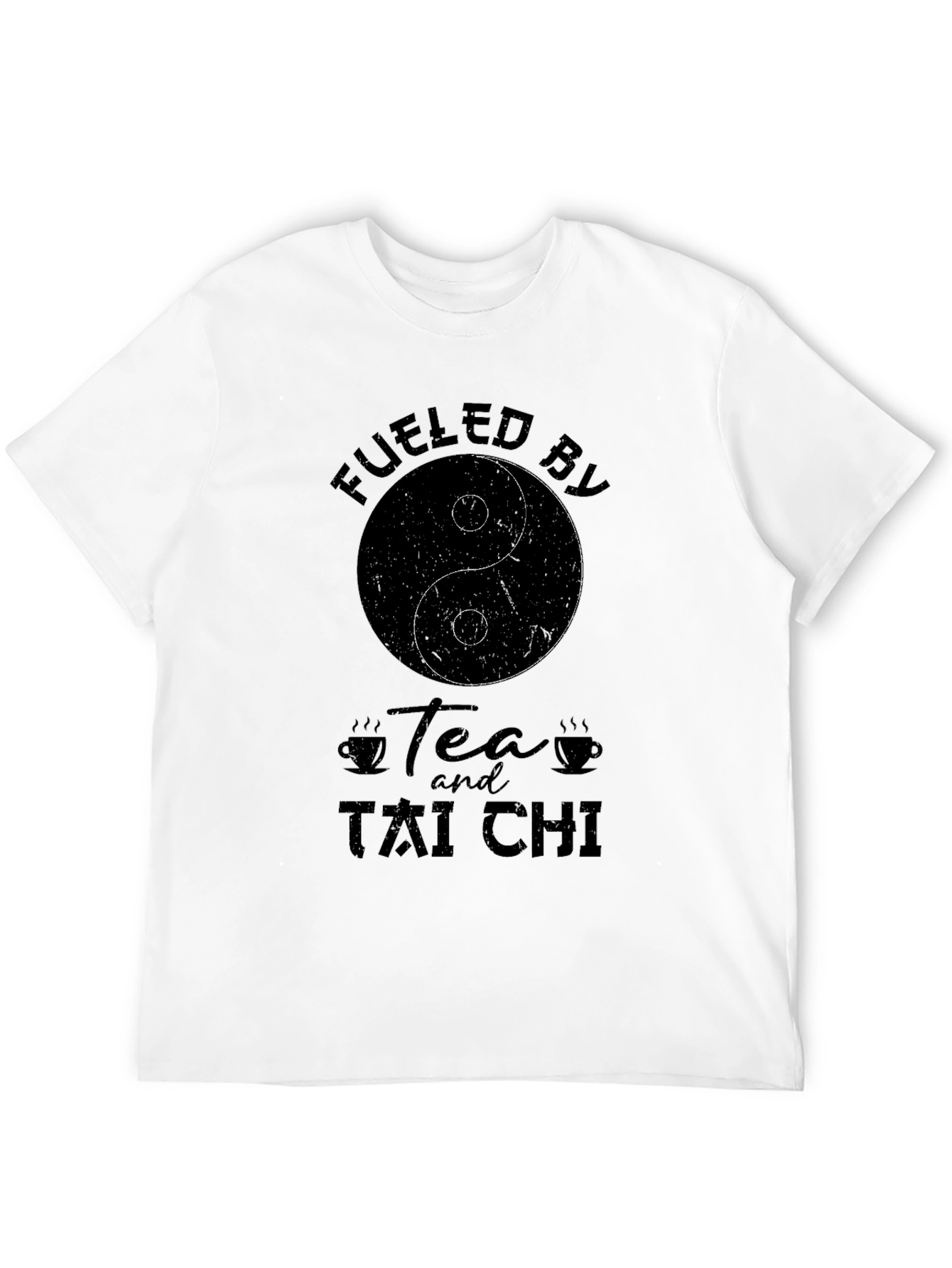 Fueled by Tea and Tai Chi Black T-Shirt