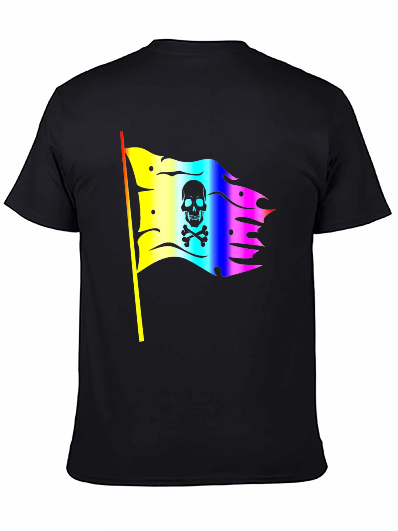 Rainbow Pirate Flag Skull Graphic T-Shirt
