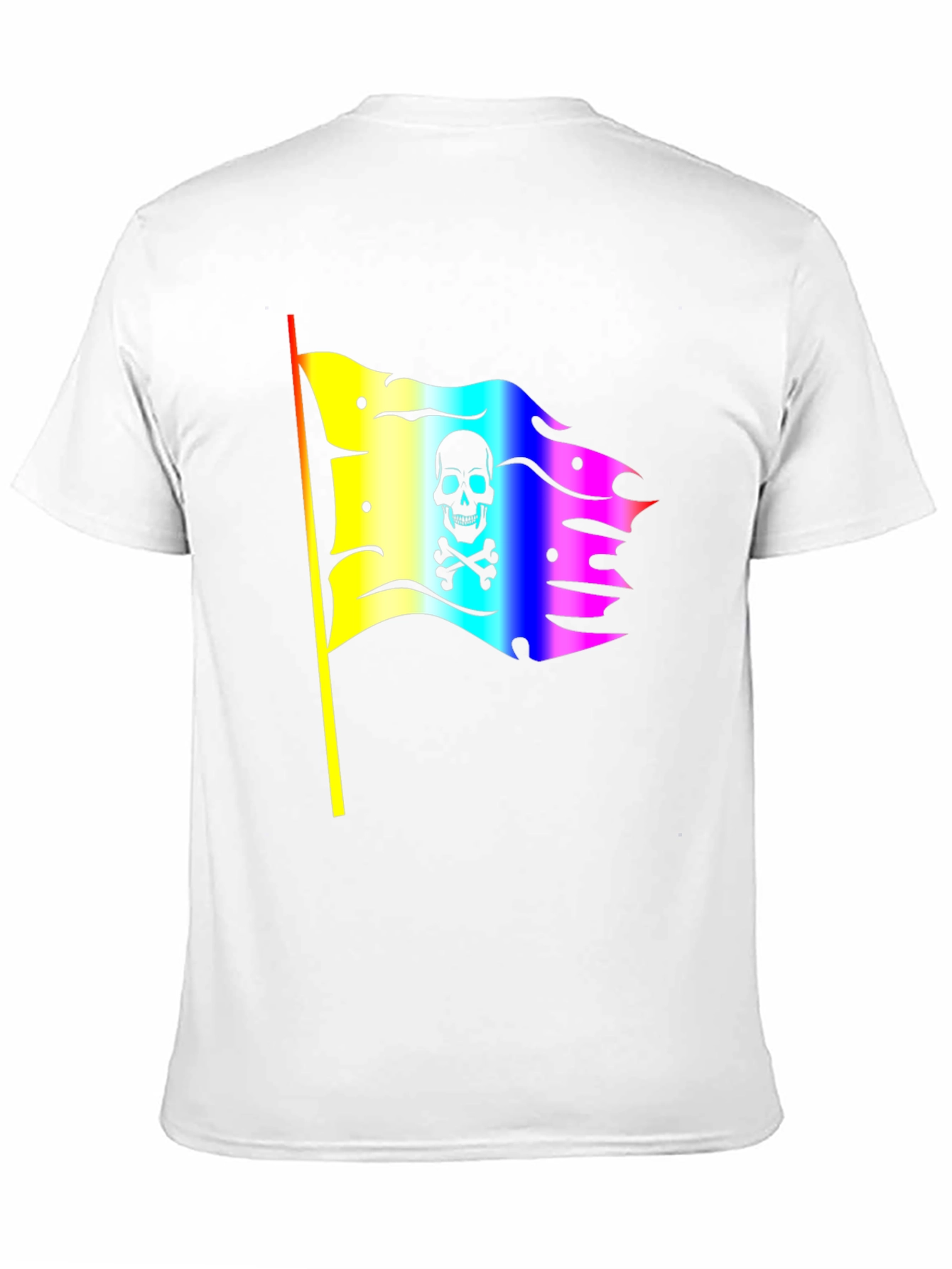 Rainbow Pirate Flag Skull Graphic T-Shirt