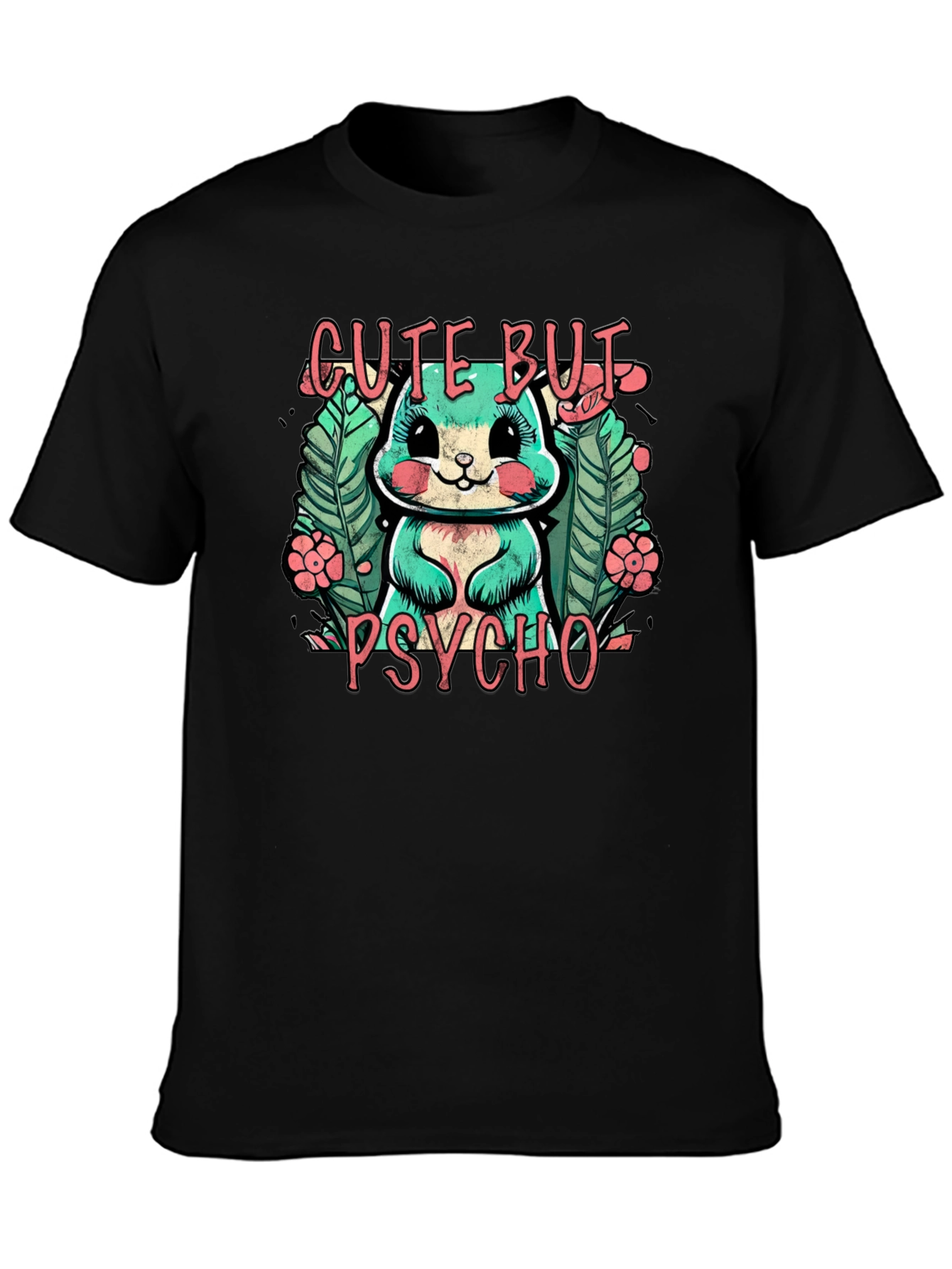 Cute But Psycho Bunny Graphic T-Shirt