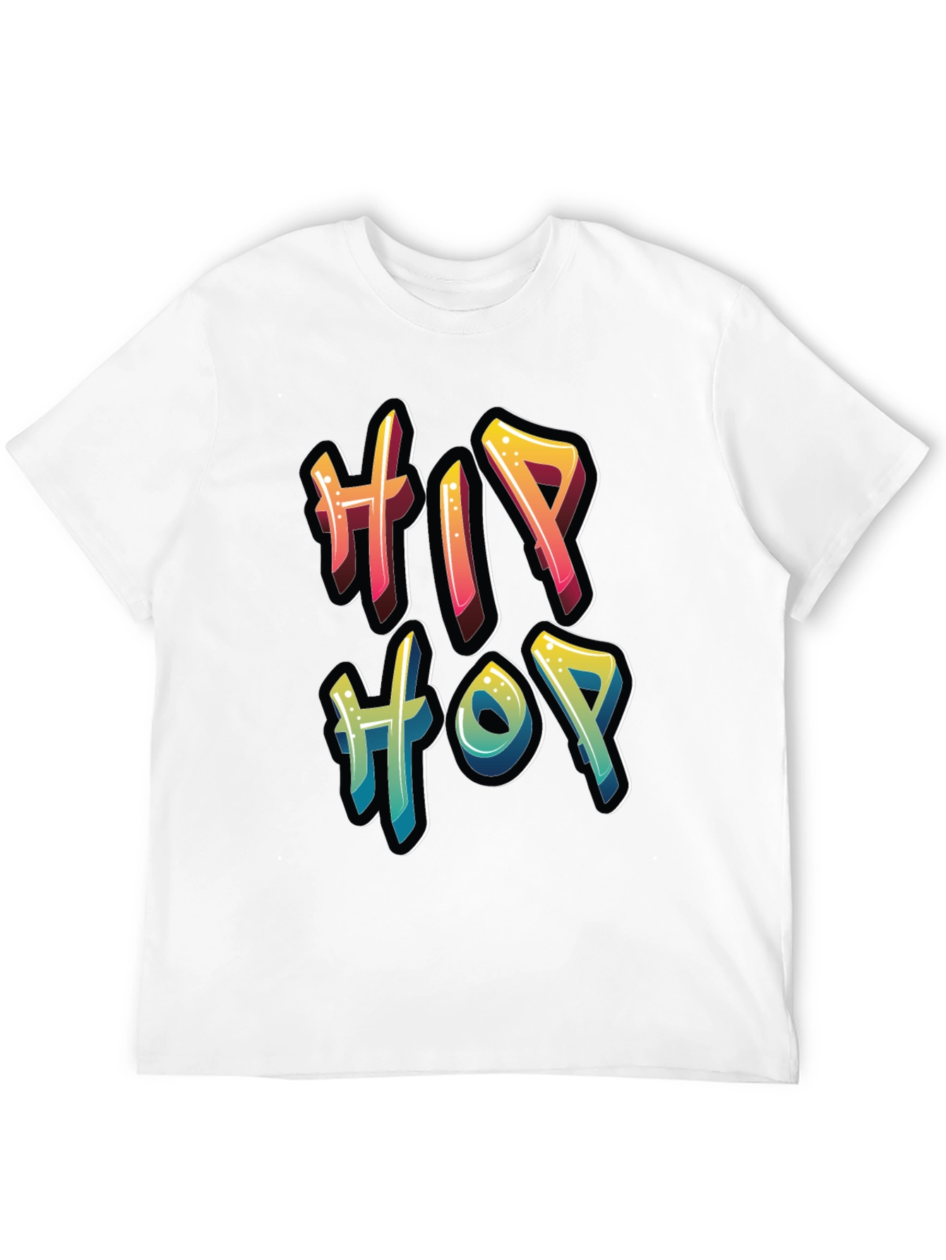 Hip Hop Graffiti Style T-Shirt - Black