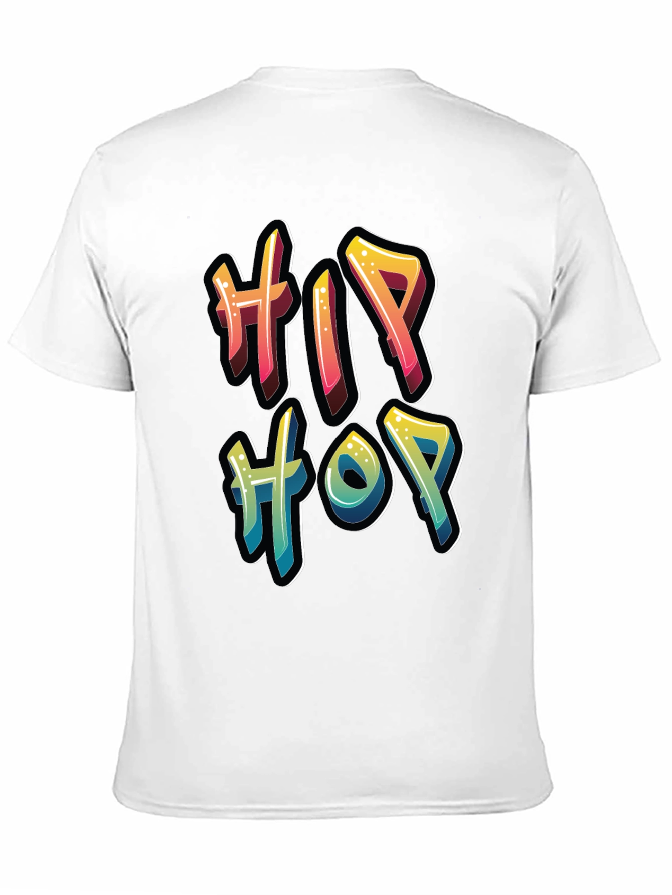 Hip Hop Graffiti Style T-Shirt - Black