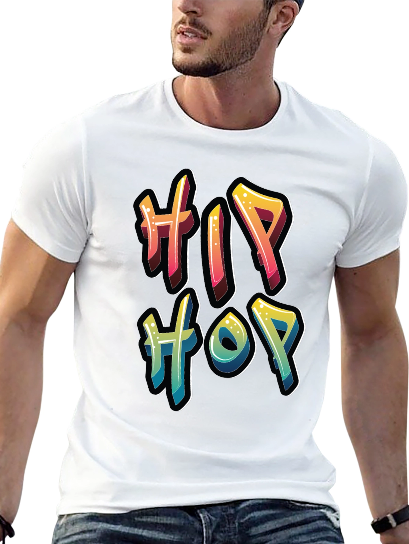 Hip Hop Graffiti Style T-Shirt - Black
