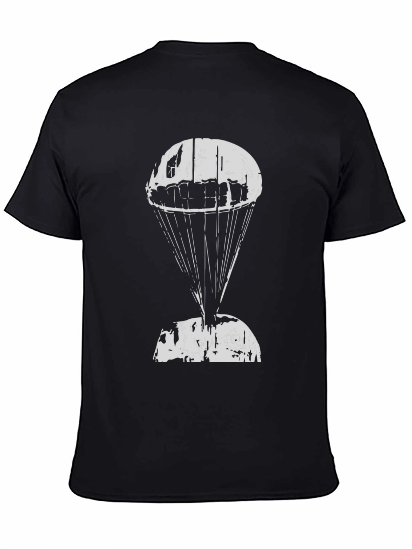 Parachute Graphic T-Shirt - Black Cotton Tee