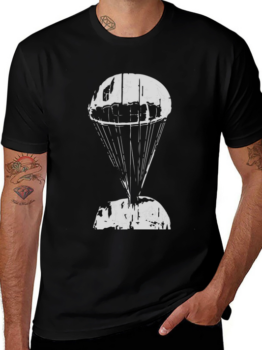 Parachute Graphic T-Shirt - Black Cotton Tee